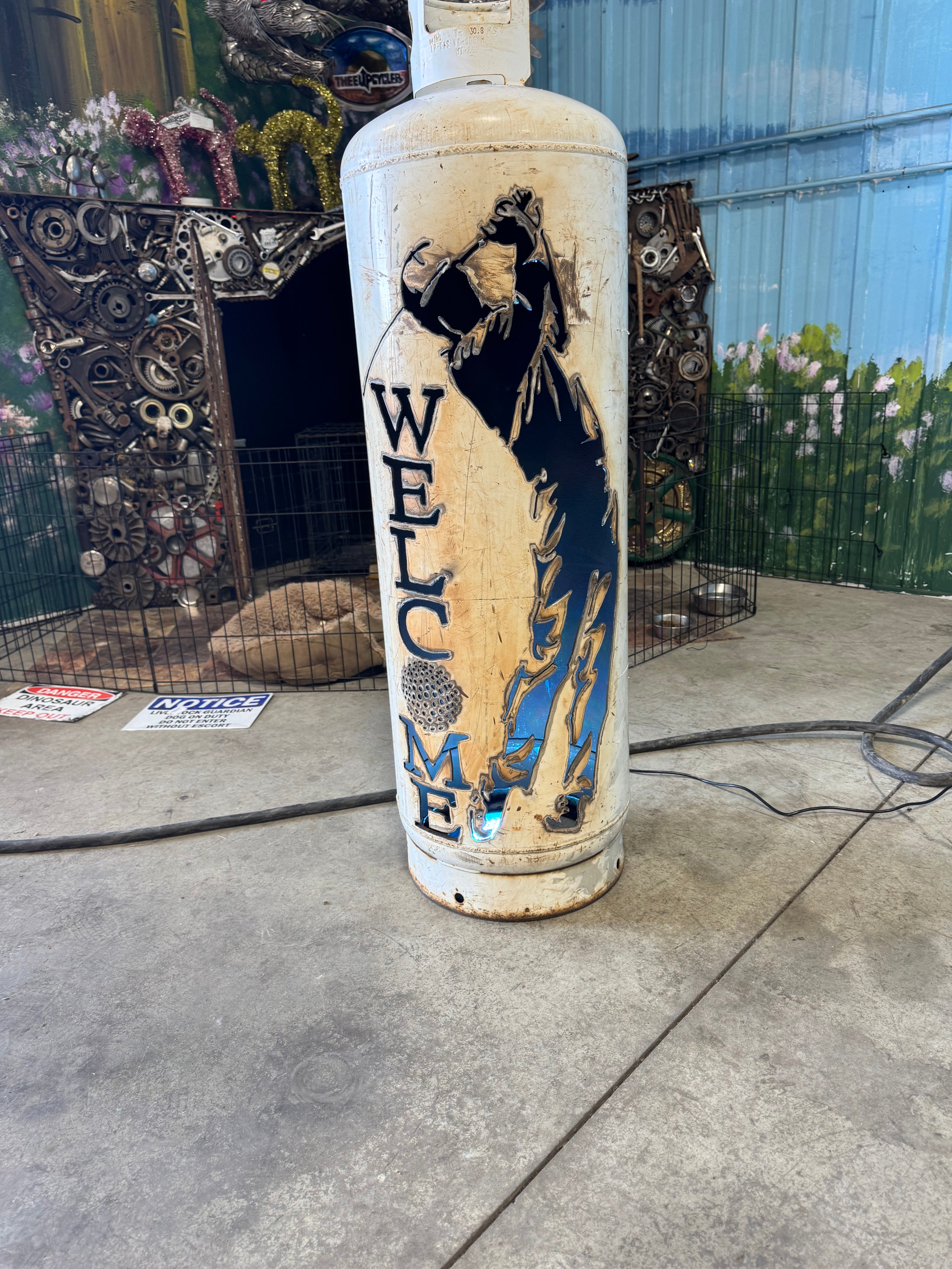 Custom, 20lb/30lb/40lb/100lb/400lb Upcycled Patio Lantern, Design Your Own