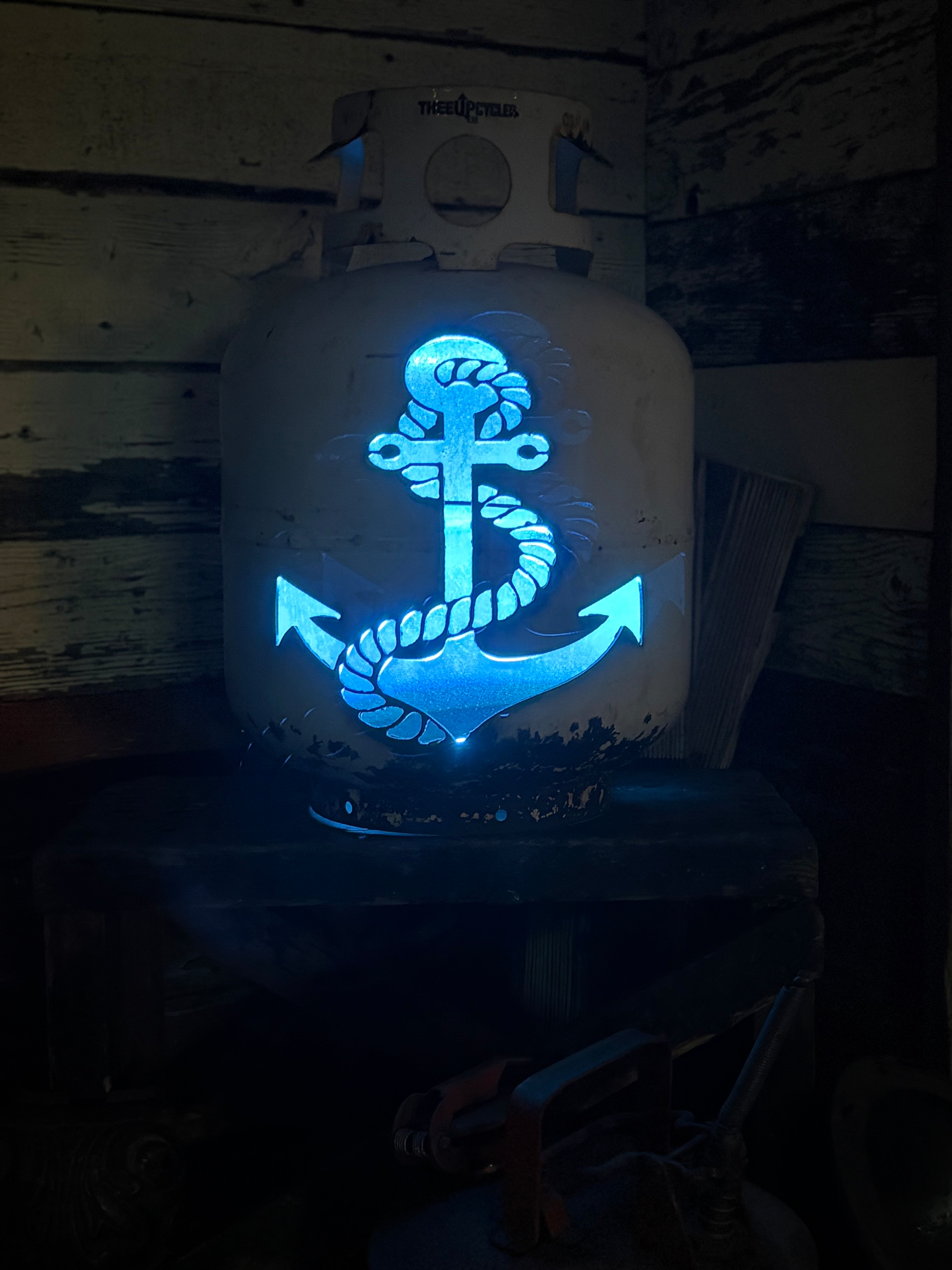 20lb Upcycled Patio Lantern, East Coast Anchor Natural Finish