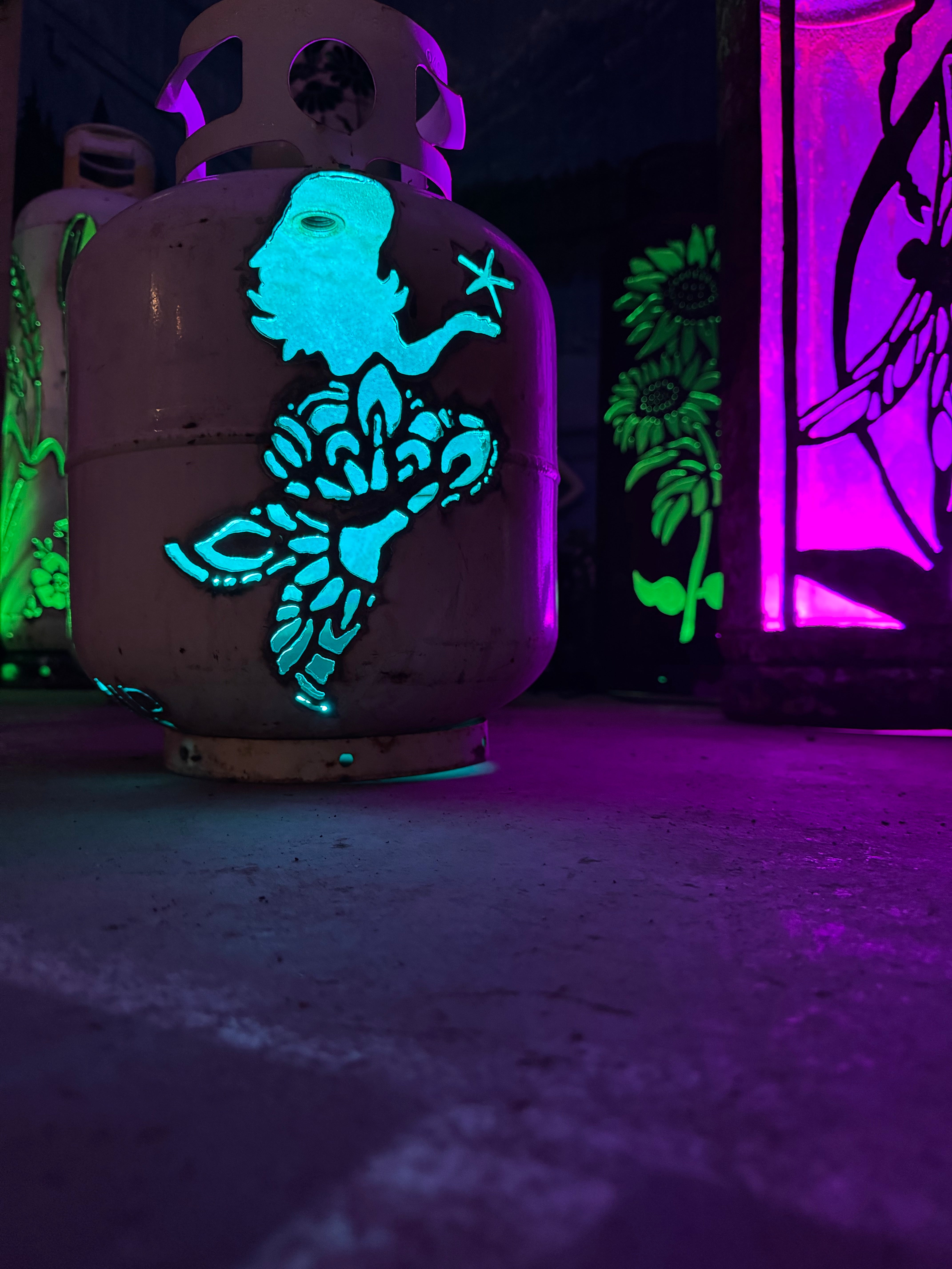 20lb Upcycled Patio Lantern, Mermaid