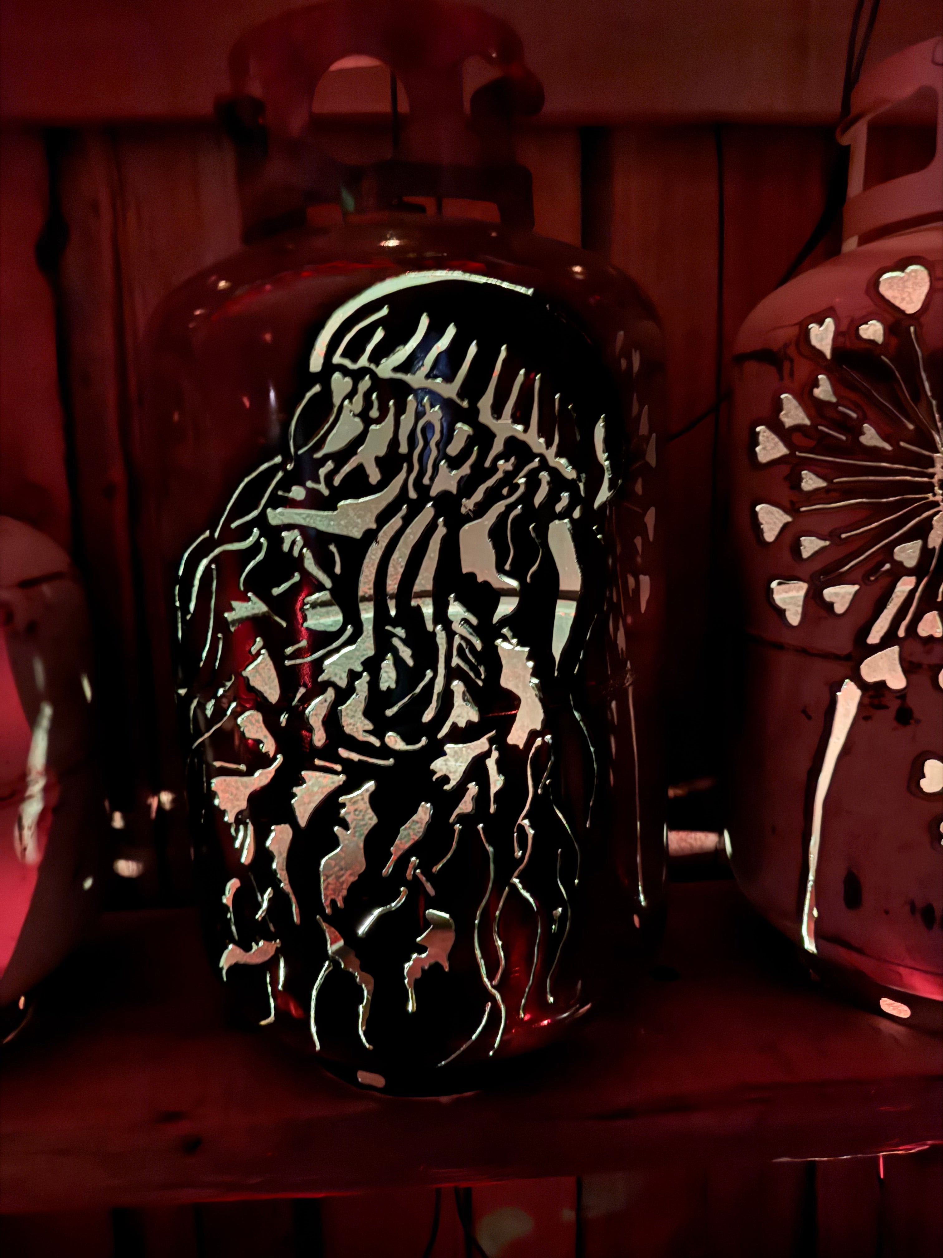 30lb Upcycled Patio Lantern, Jellyfish