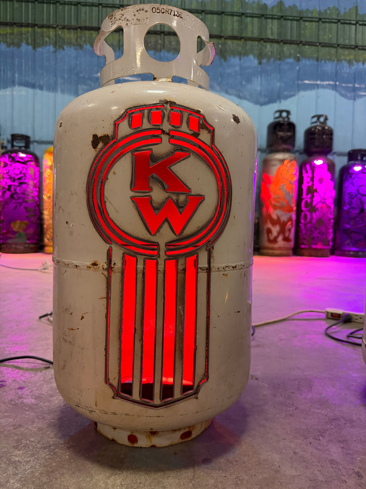 30lb Upcycled Patio Lantern, Kenworth Natural Finish