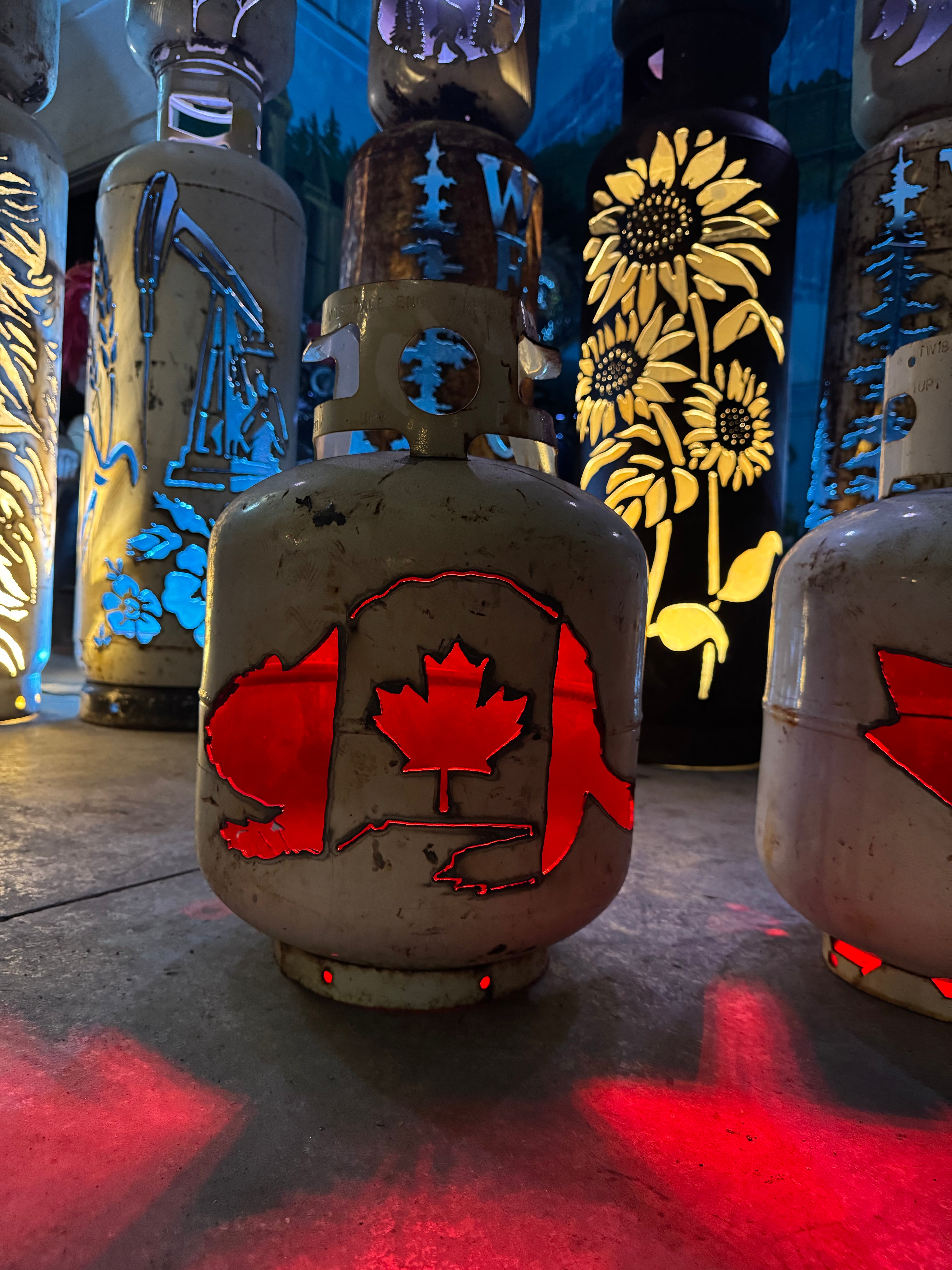 20lb Upcycled Patio Lantern, Canada Beaver