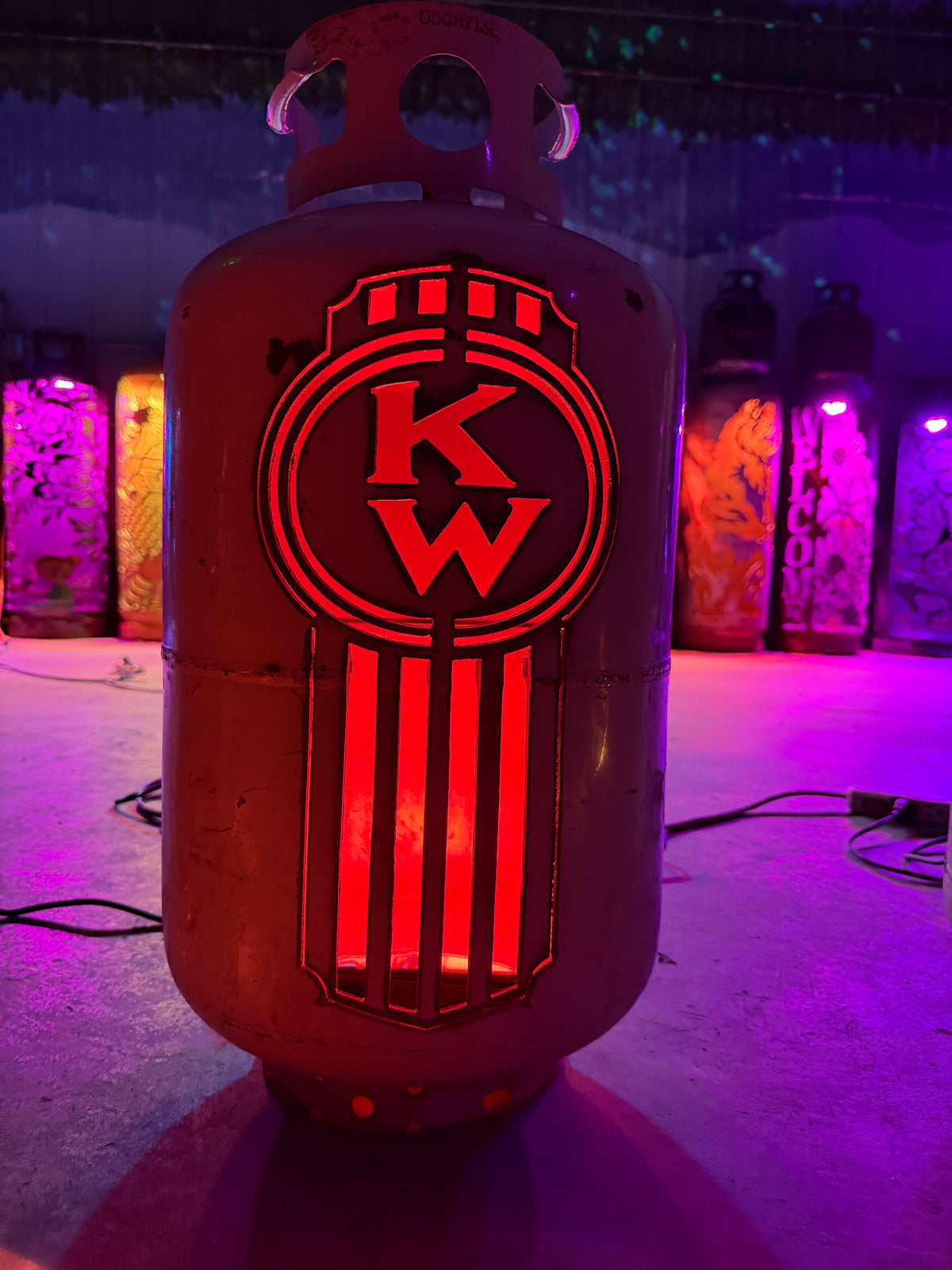 30lb Upcycled Patio Lantern, Kenworth Natural Finish