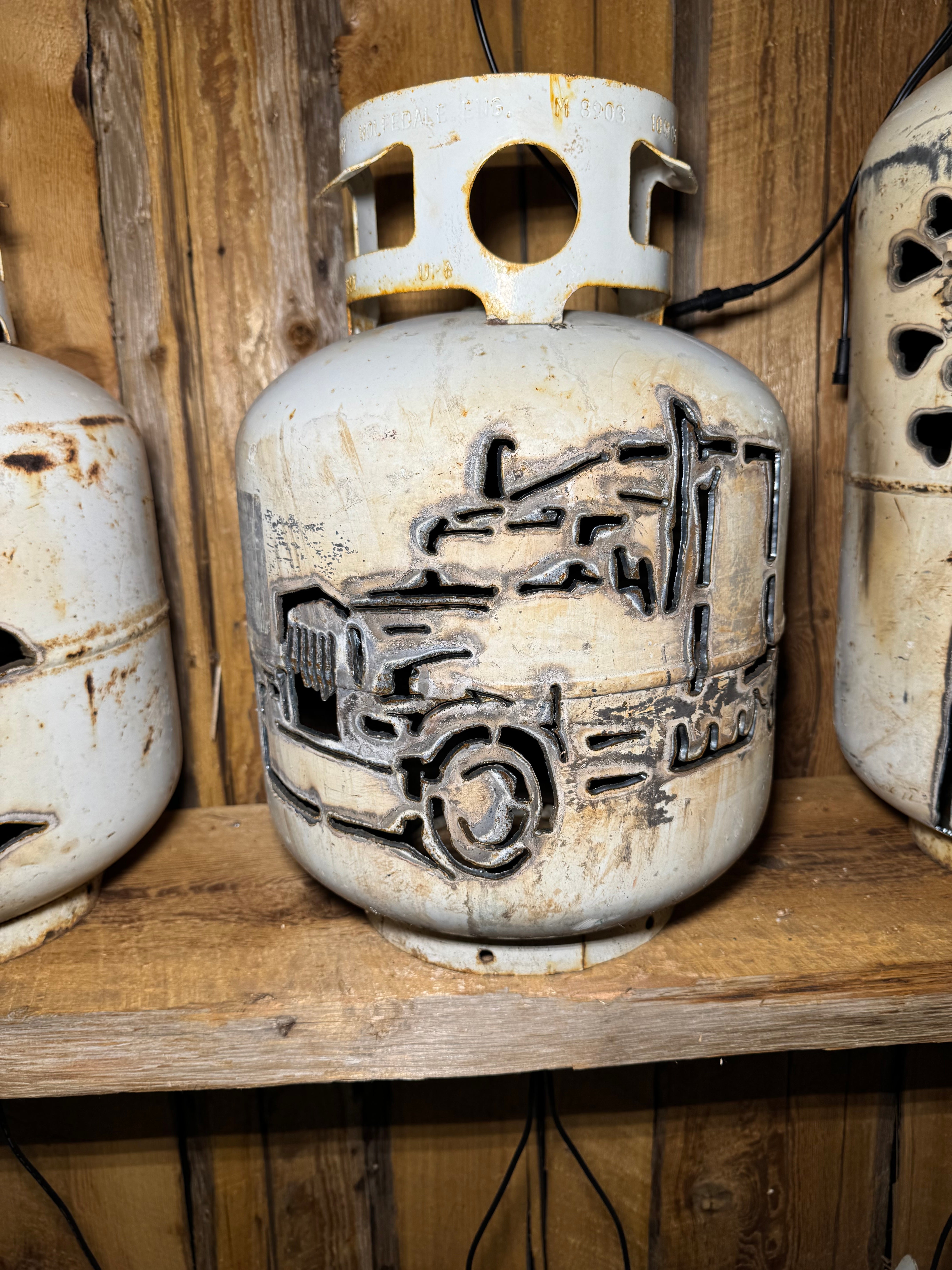20lb Upcycled Patio Lantern, Kenworth