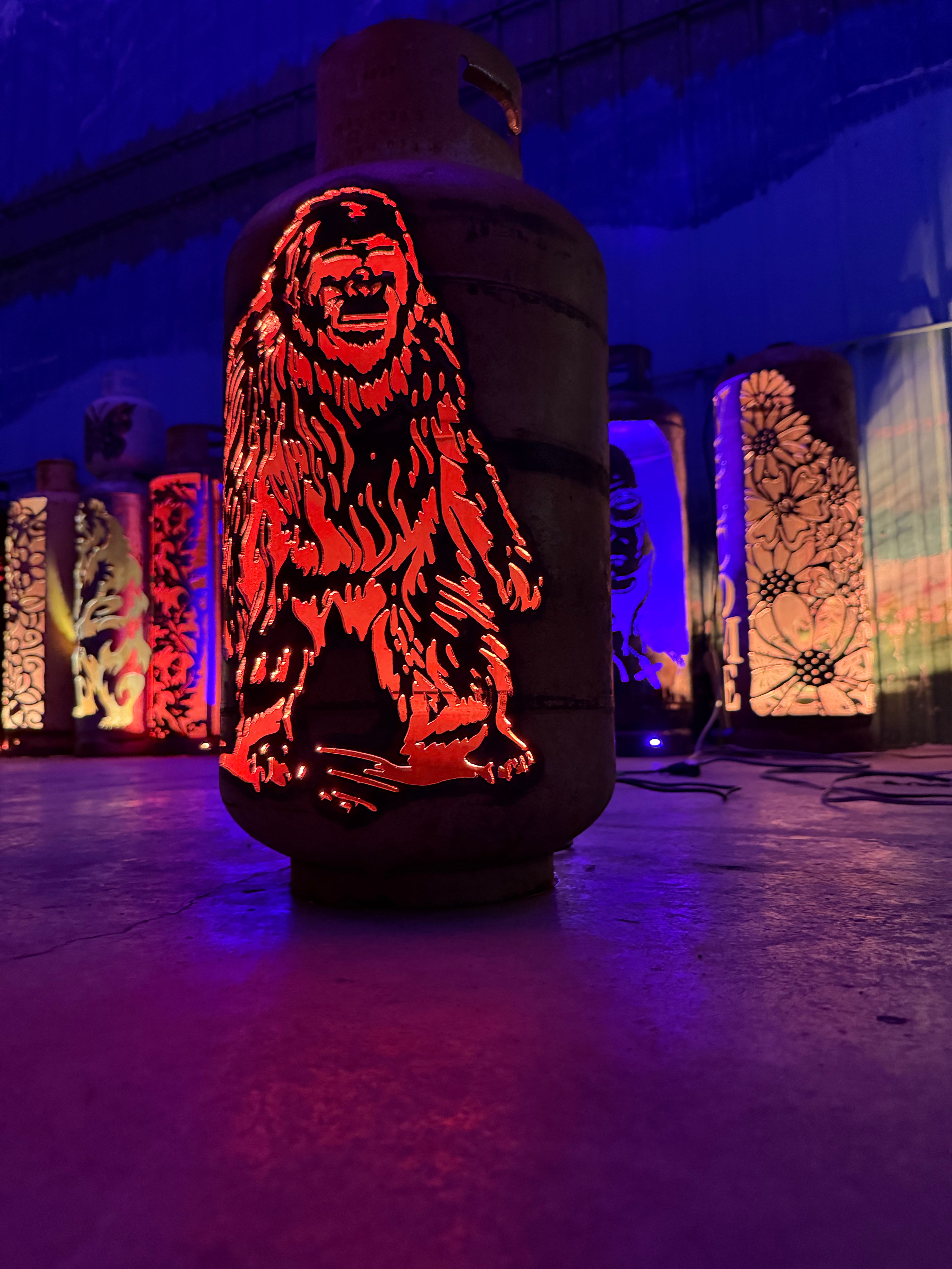 30lb Upcycled Patio Lantern, Harry Thee Bigfoot