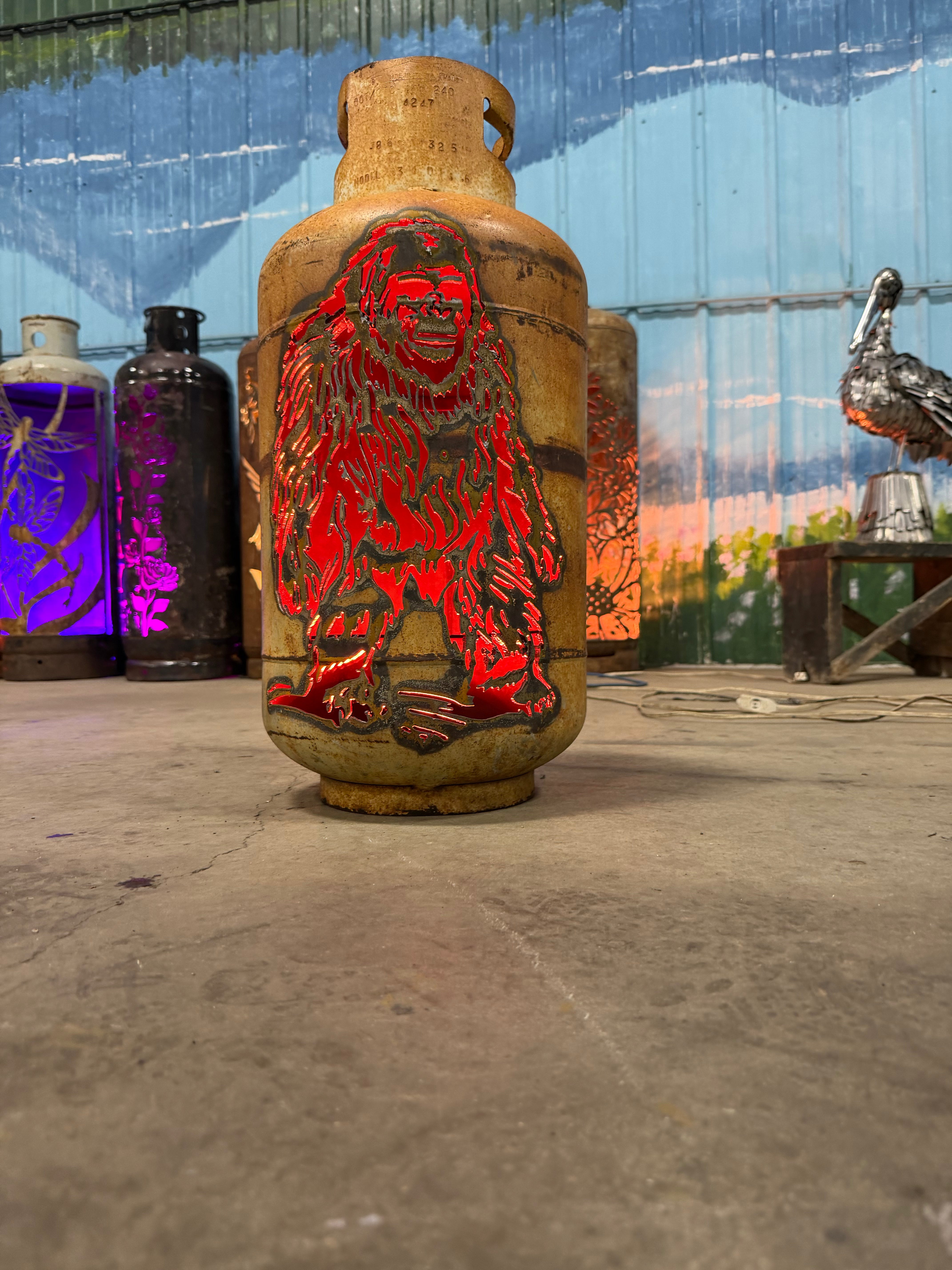 30lb Upcycled Patio Lantern, Harry Thee Bigfoot