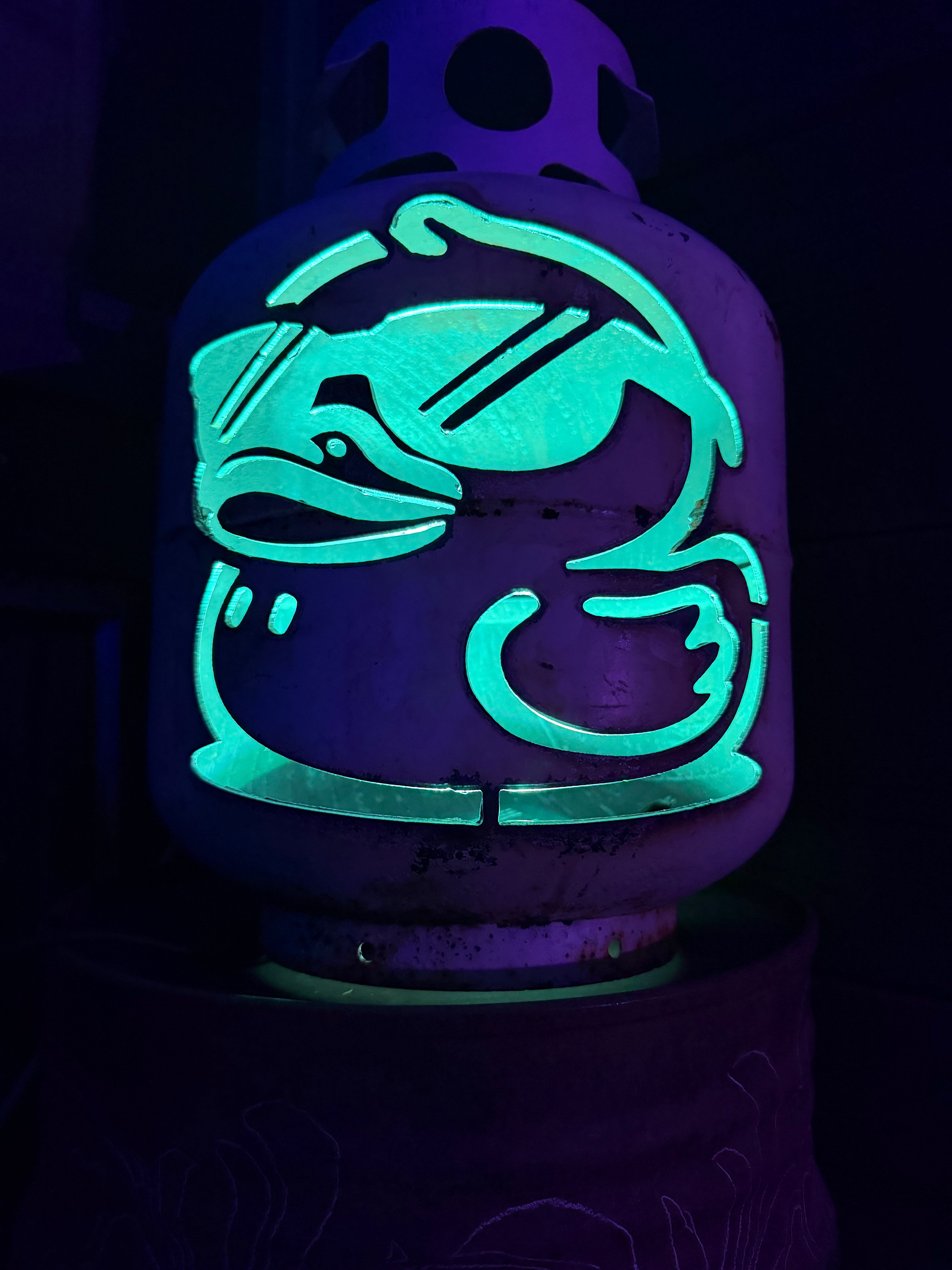20lb Upcycled Patio Lantern, What Thee Duck Natural Finish