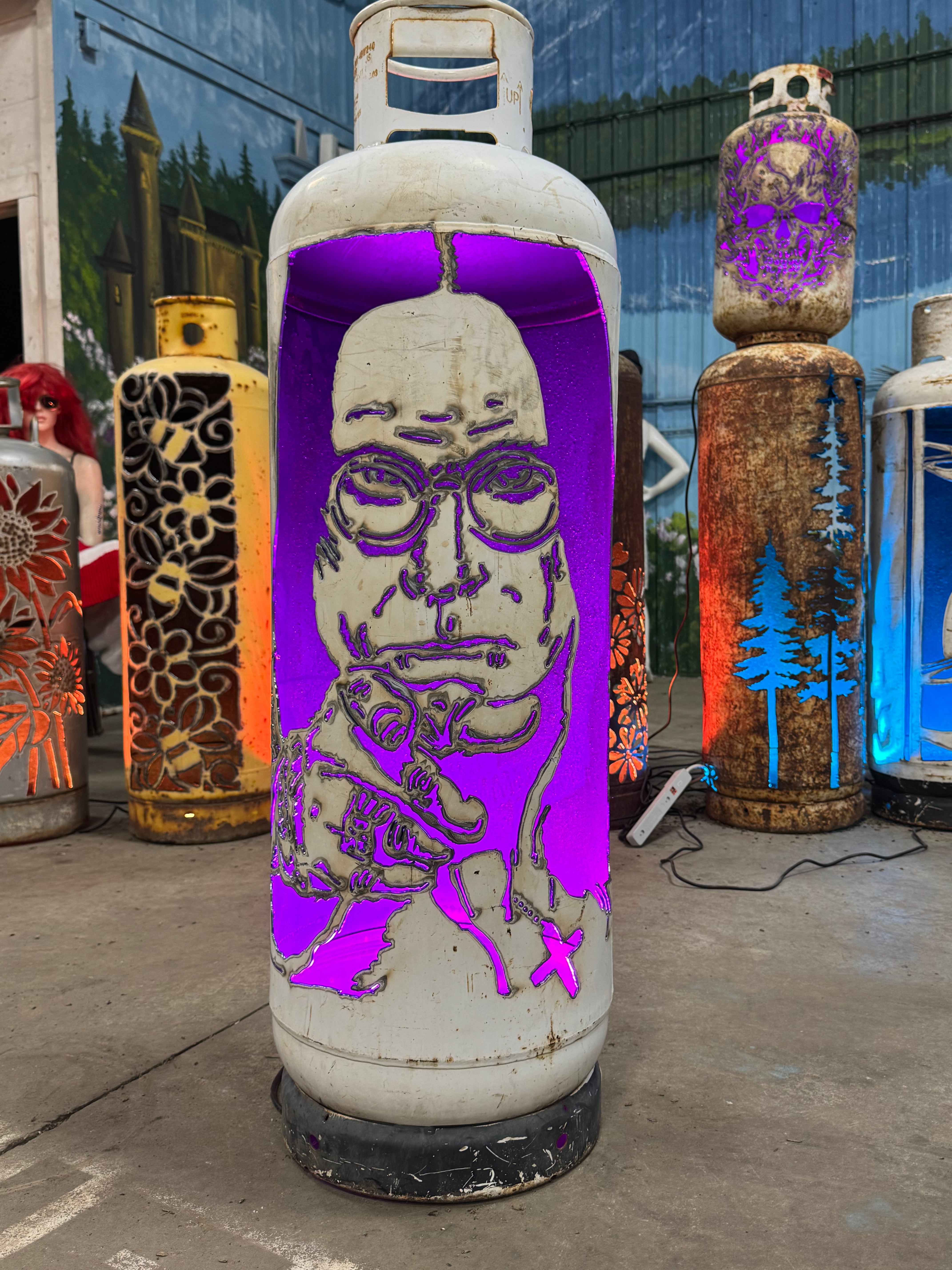 100lb Upcycled Patio Lantern, Ozzy Osborne
