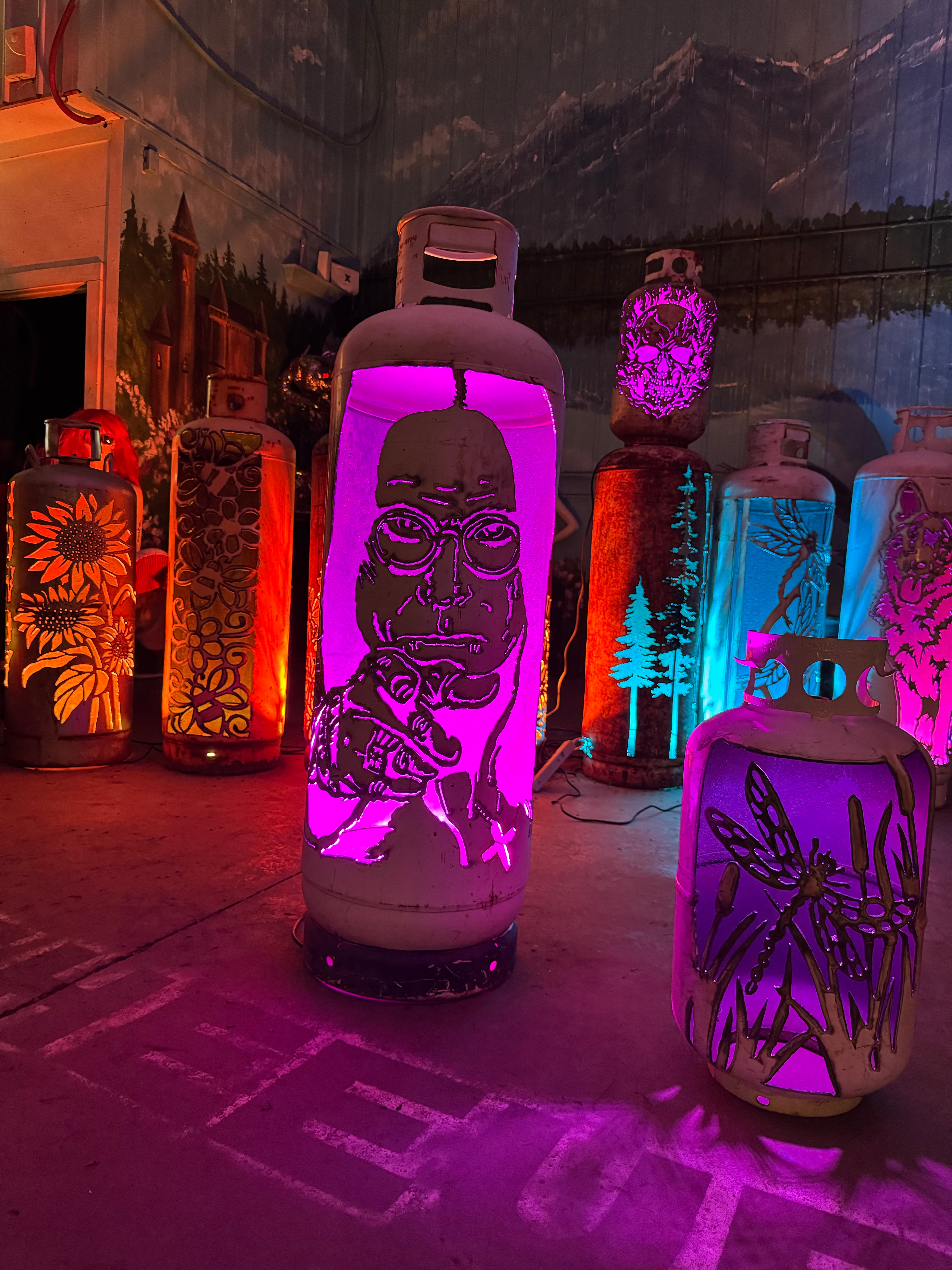 100lb Upcycled Patio Lantern, Ozzy Osborne