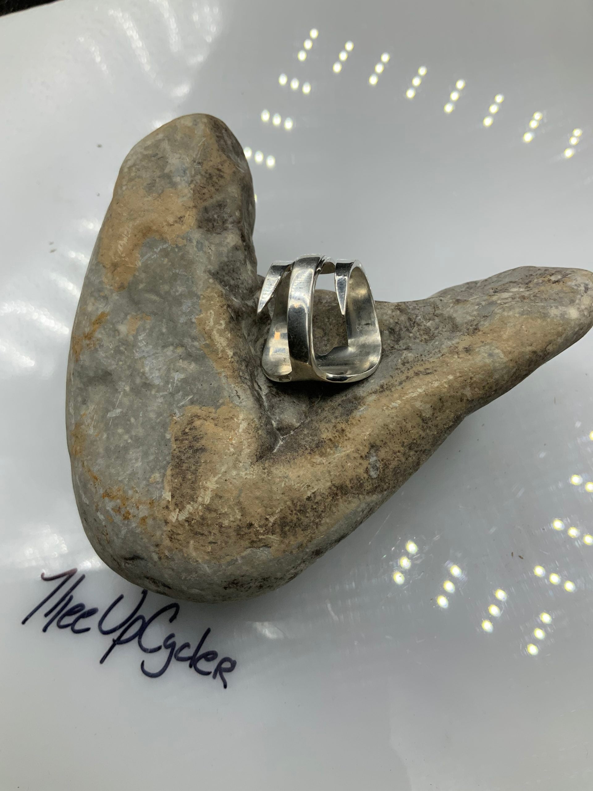 Ring 69 - Sterling Silver Hors d’oeuvre Fork Ring - Size 8