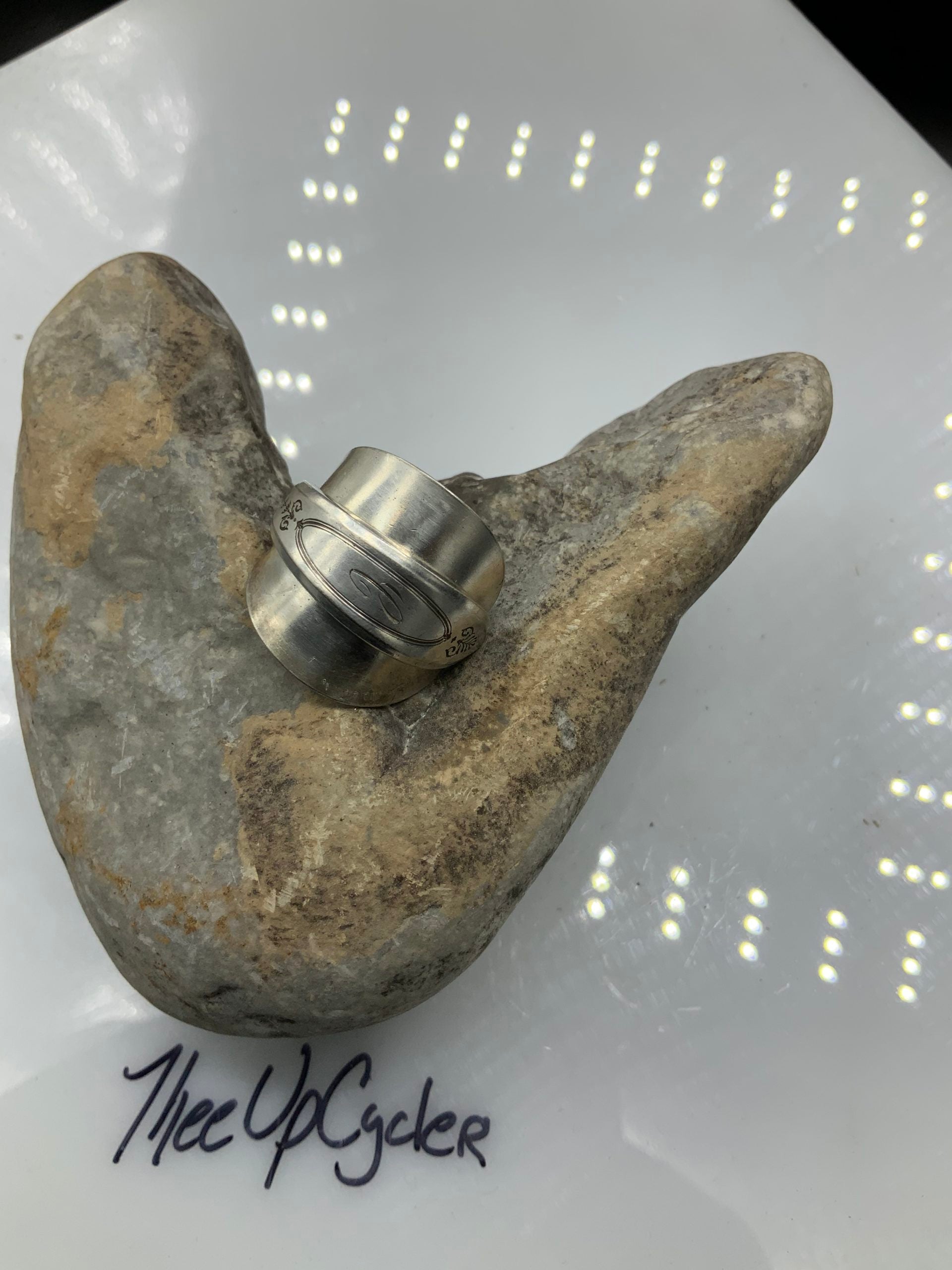 Ring 137 - Community Aged Patina Spoon Ring - Size 10
