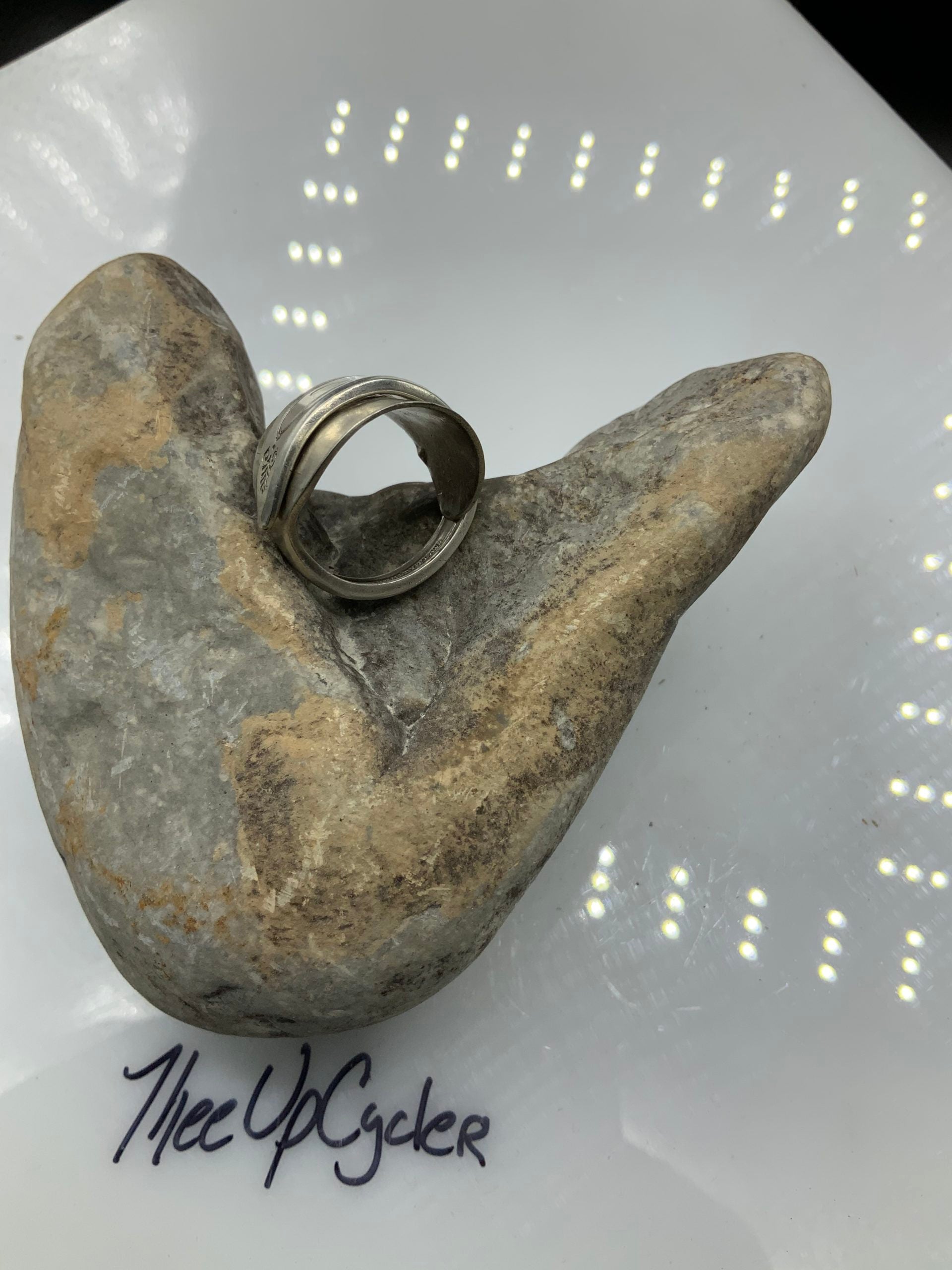 Ring 137 - Community Aged Patina Spoon Ring - Size 10