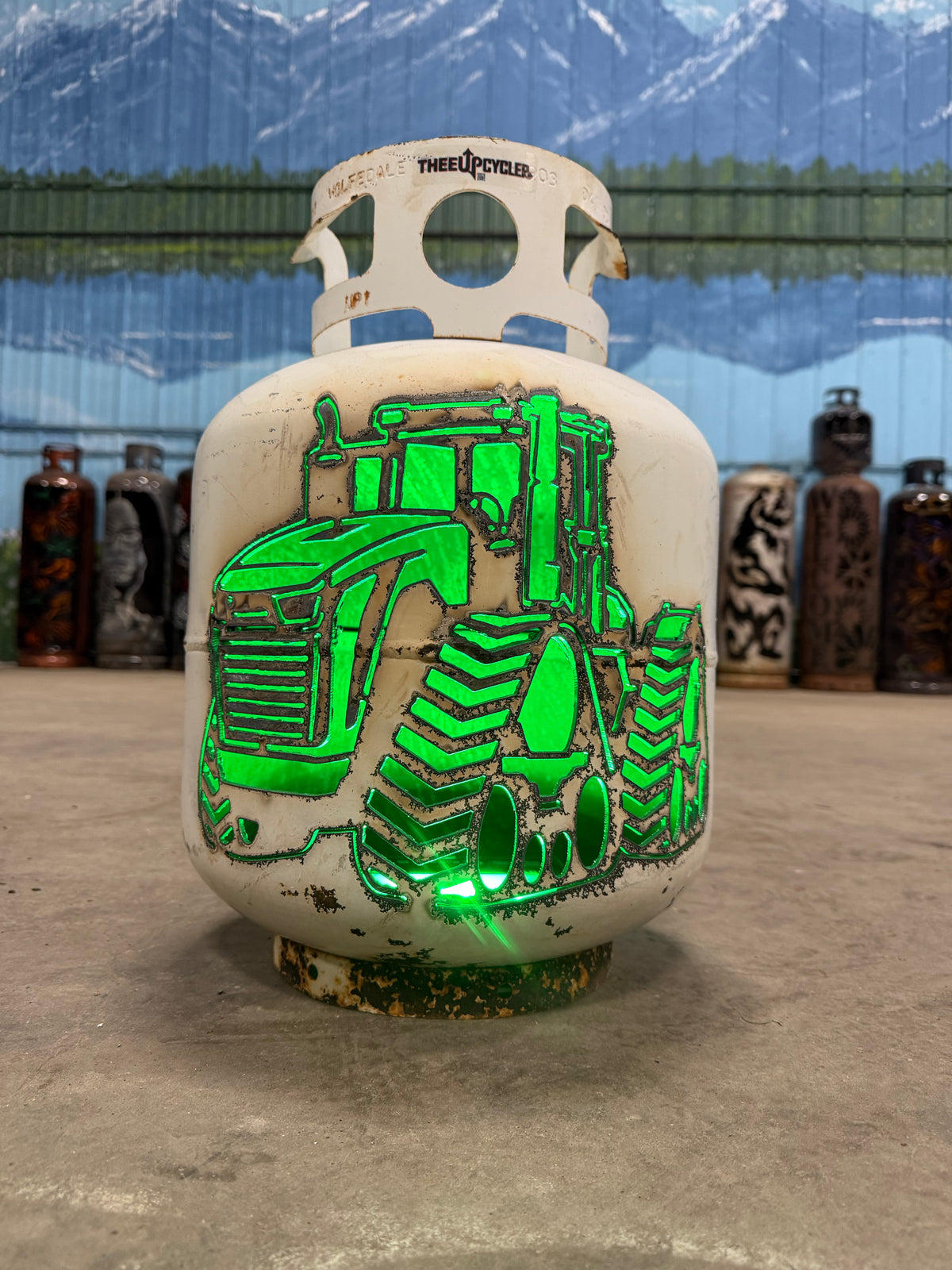 20lb UpCycled Patio Lantern, John Deere 9RX