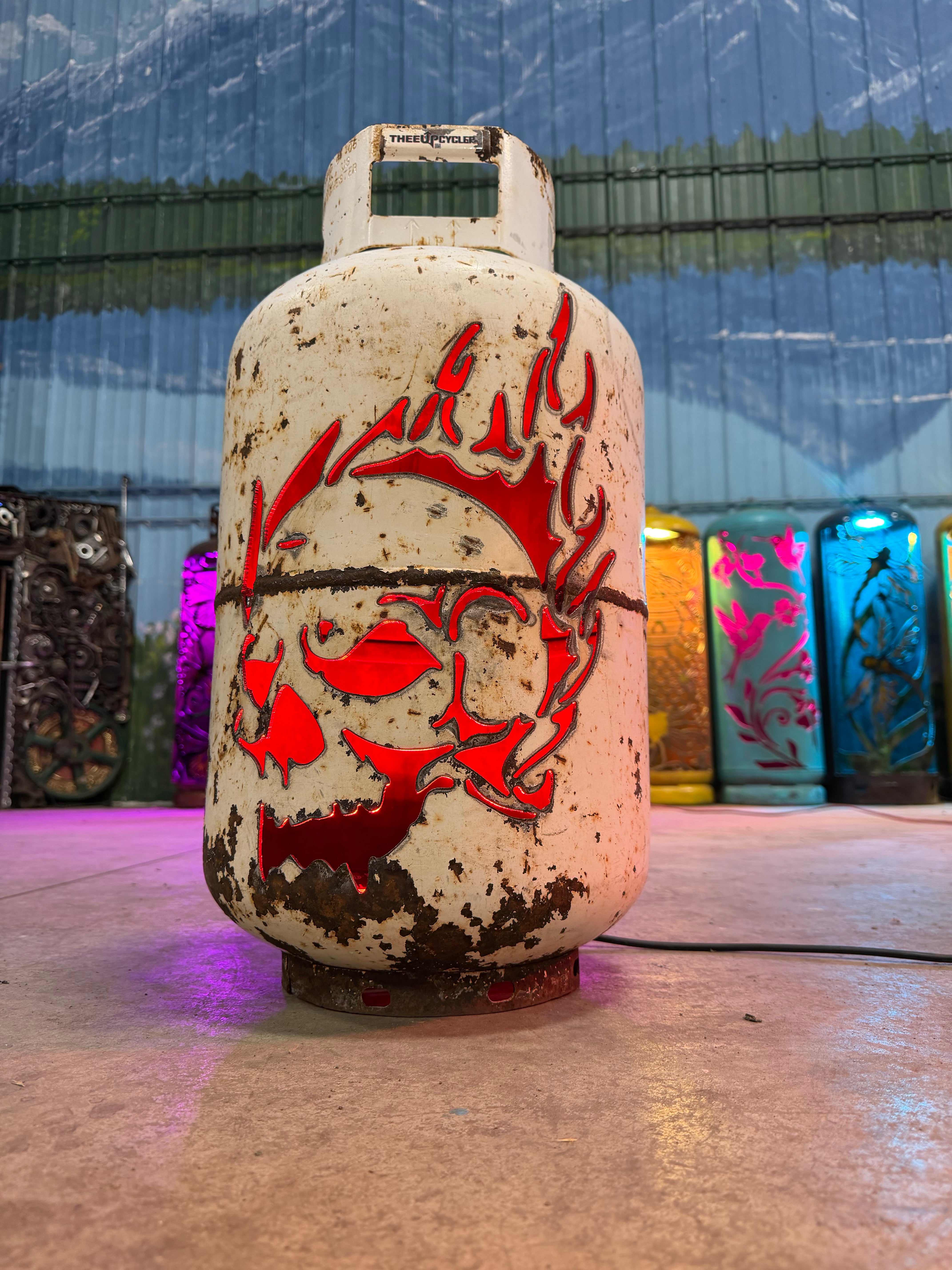 30lb Upcycled Patio Lantern, Hellborn