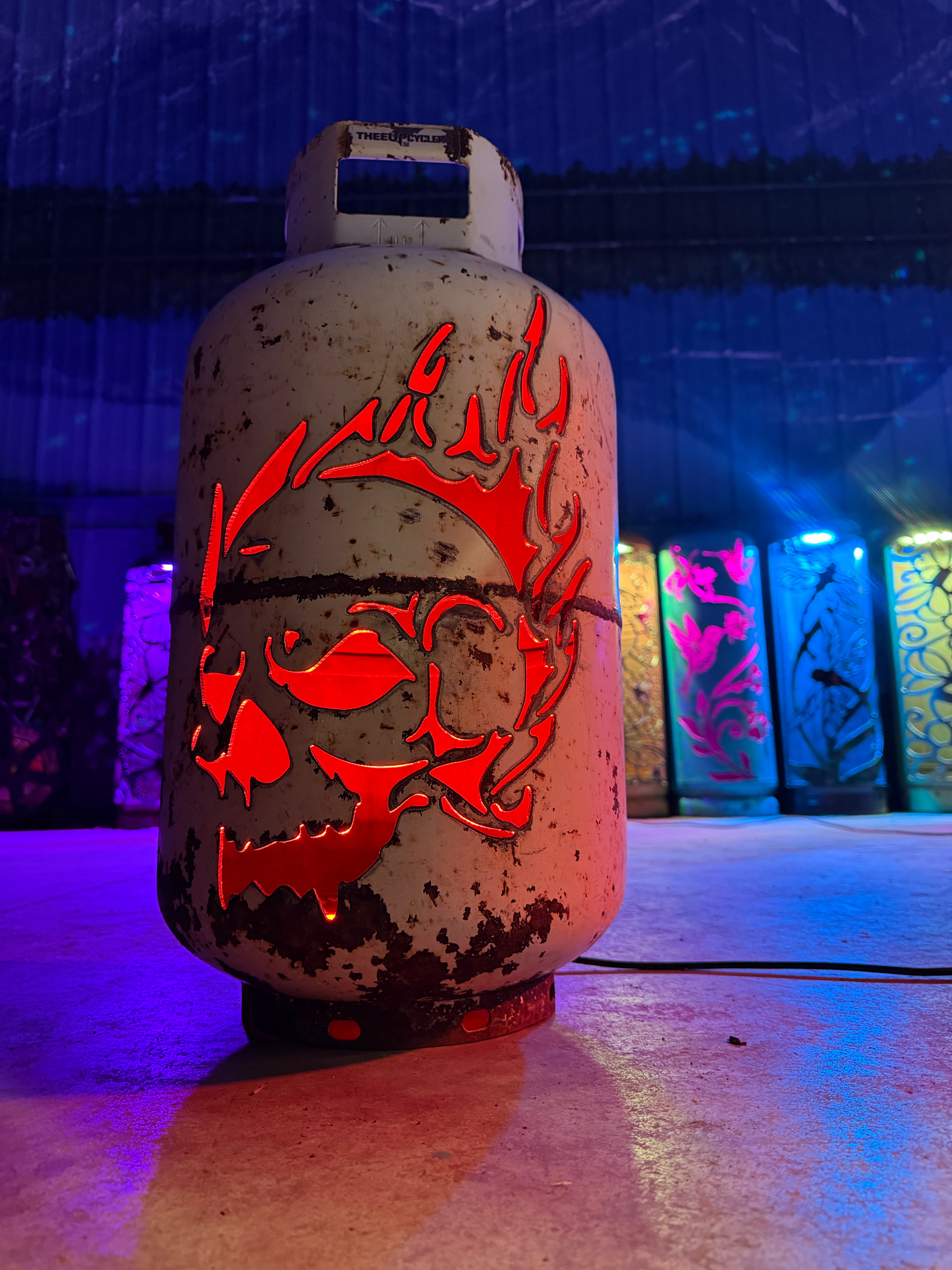 30lb Upcycled Patio Lantern, Hellborn