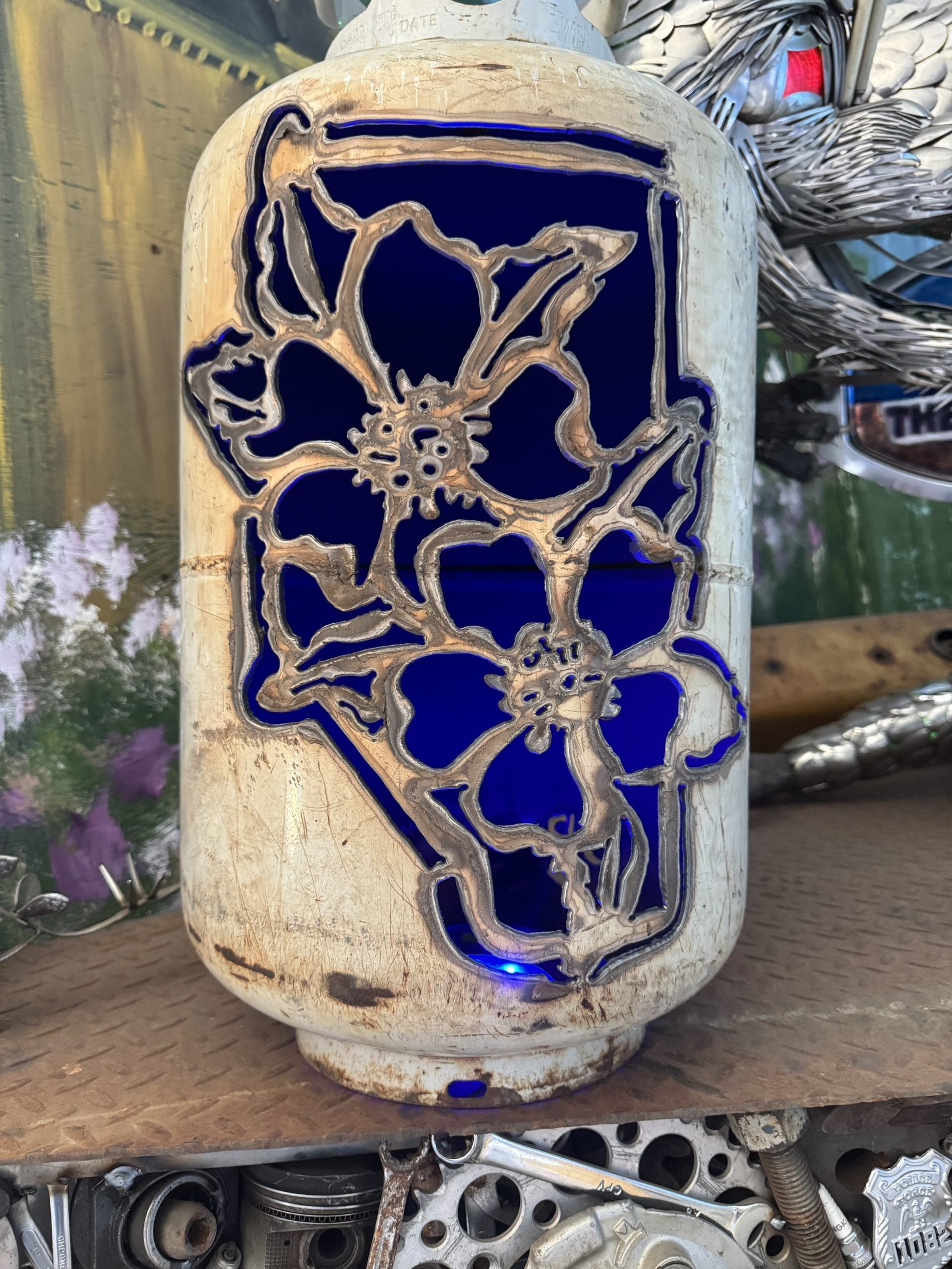 Custom, 20lb/30lb/40lb/100lb/400lb Upcycled Patio Lantern, Design Your Own