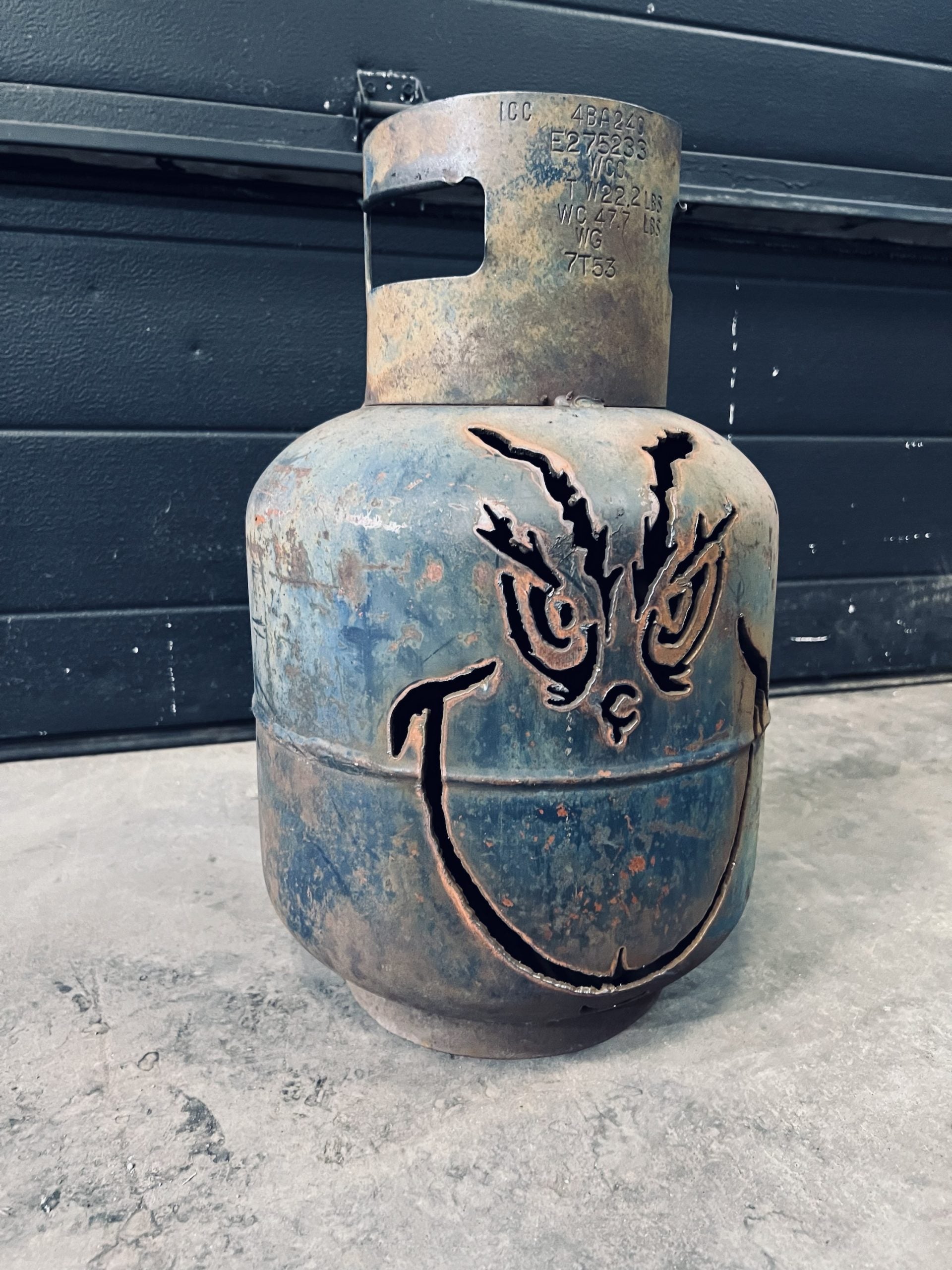 20lb Upcycled Patio Lantern, The Grinch