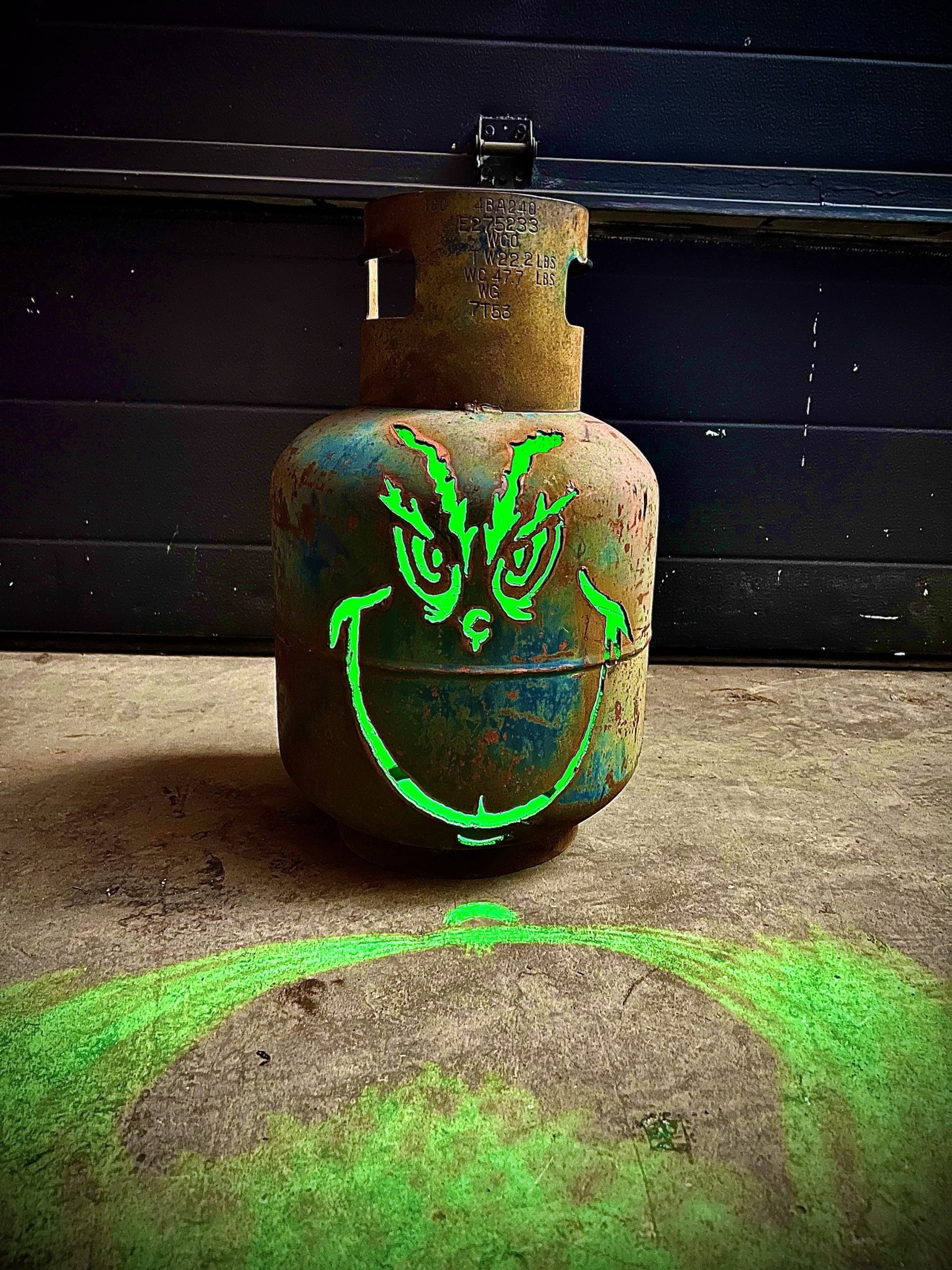 20lb Upcycled Patio Lantern, The Grinch