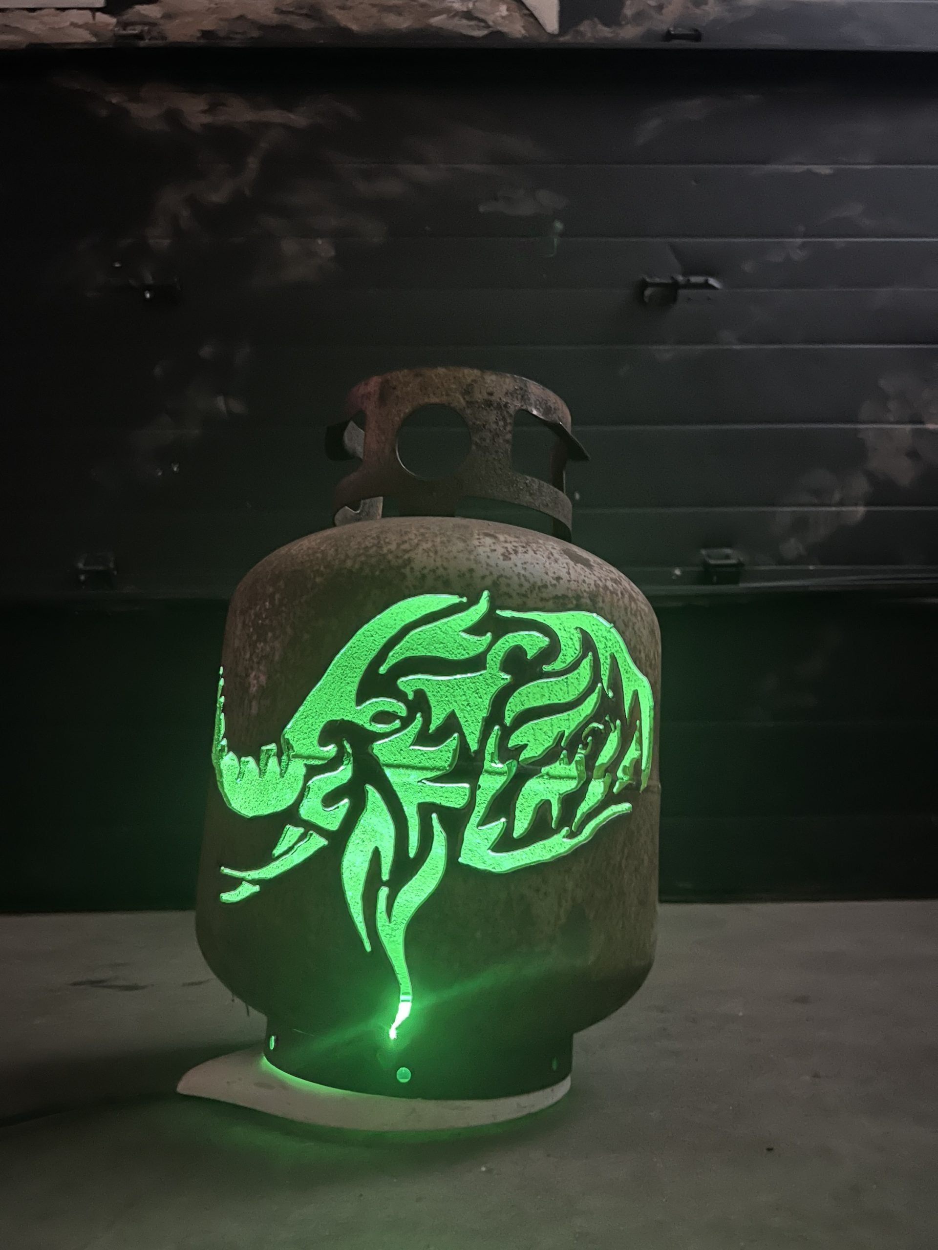 20lb Upcycled Patio Lantern, Elephant Head