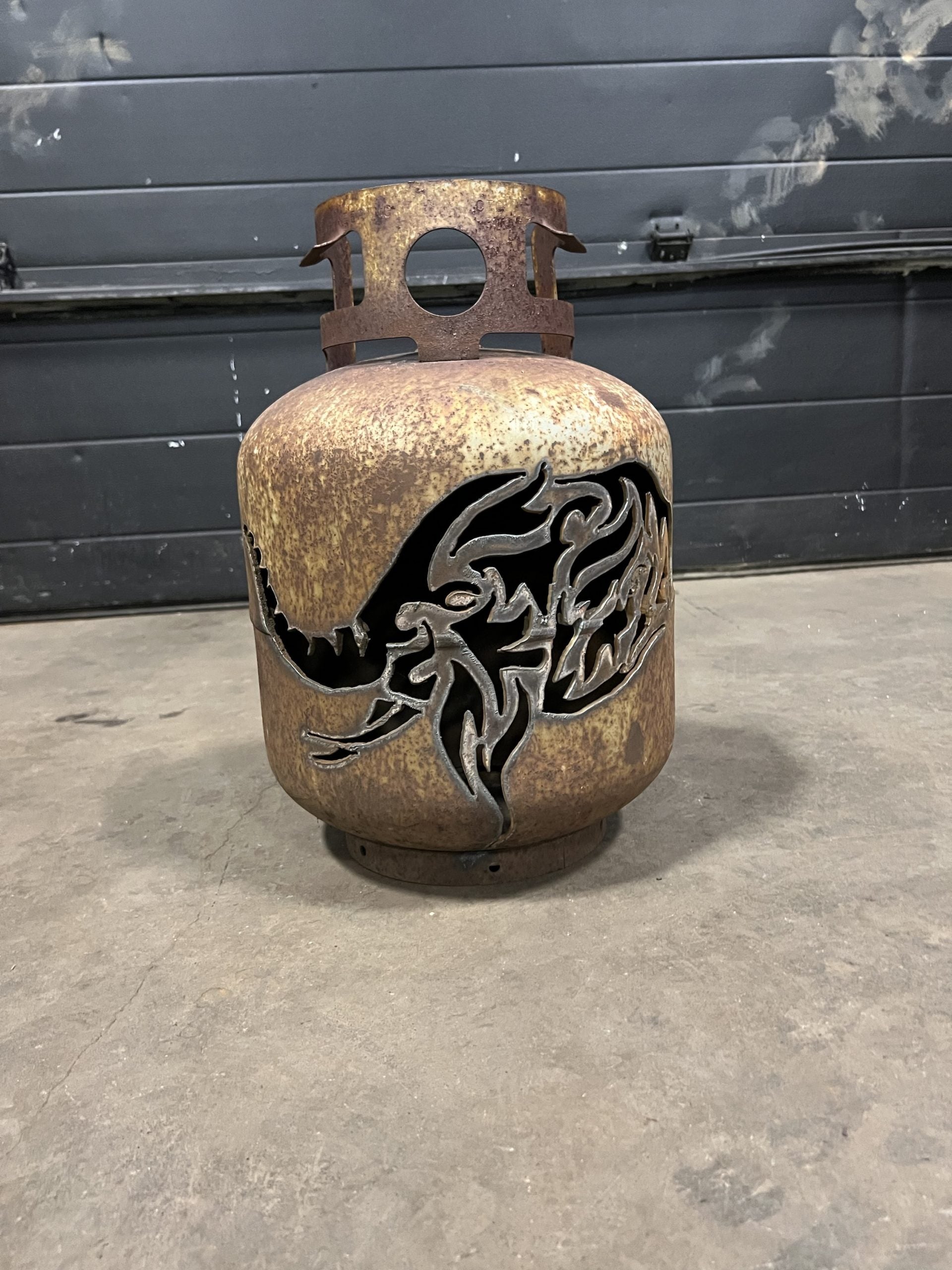 20lb Upcycled Patio Lantern, Elephant Head