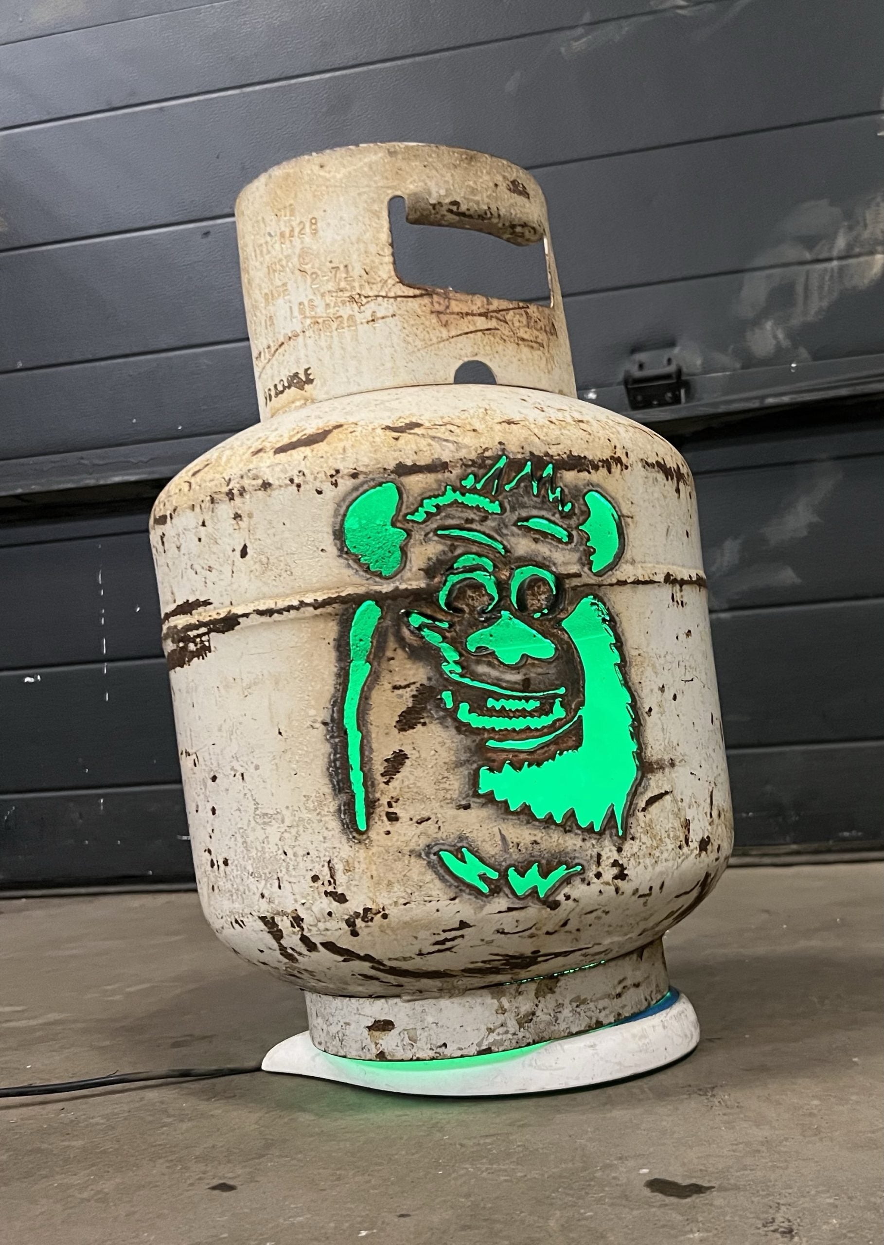 20lb Upcycled Patio Lantern, Sully from Monsters Inc.