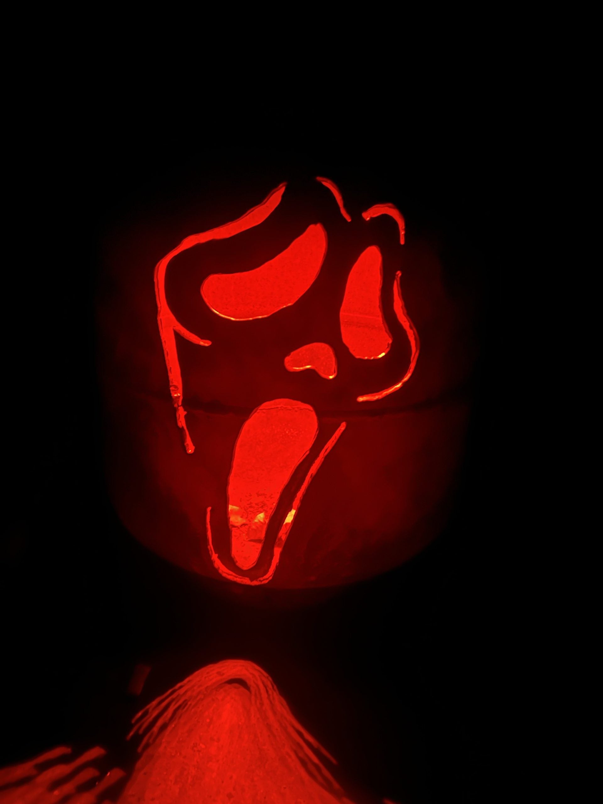 20lb Upcycled Patio Lantern, Scream Face