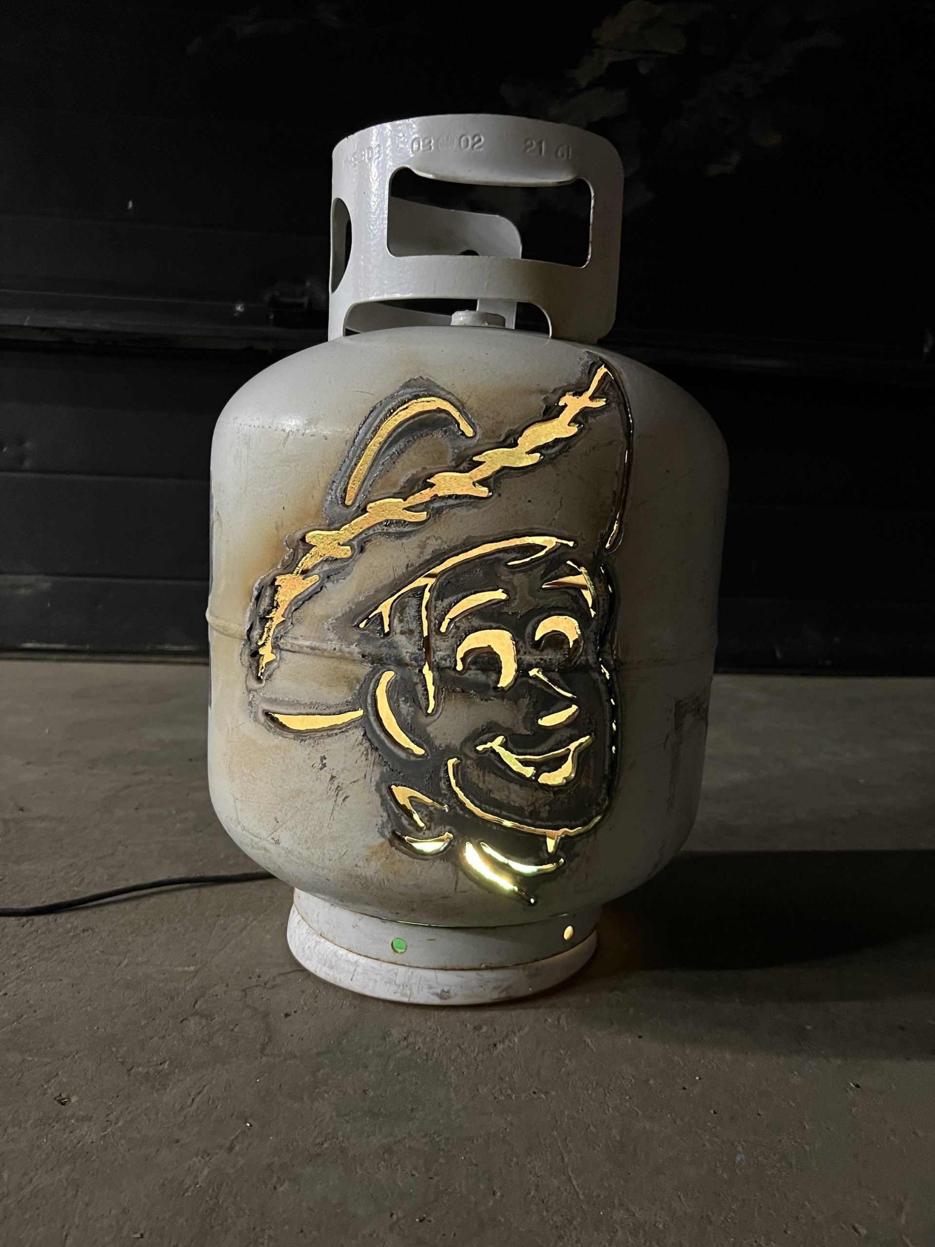 20lb Upcycled Patio Lantern, Woody from Toy Story
