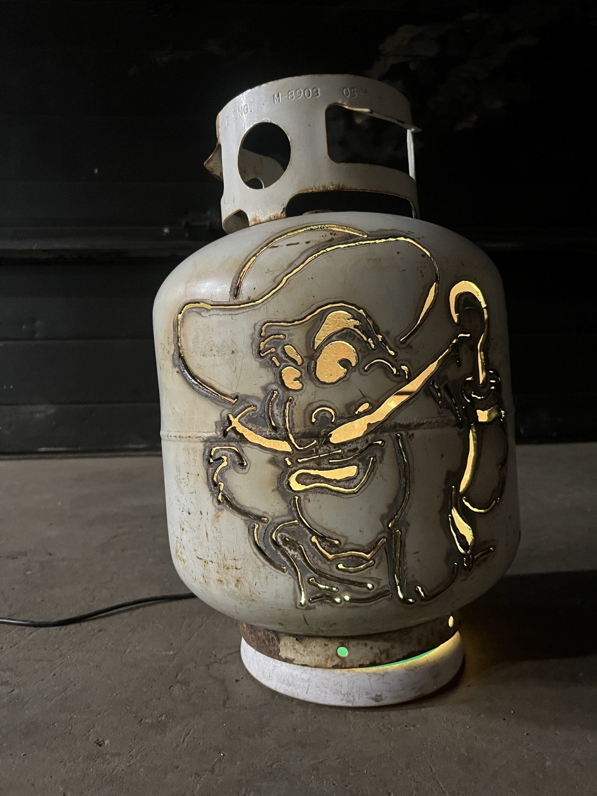 20lb Upcycled Patio Lantern, Captain Hook