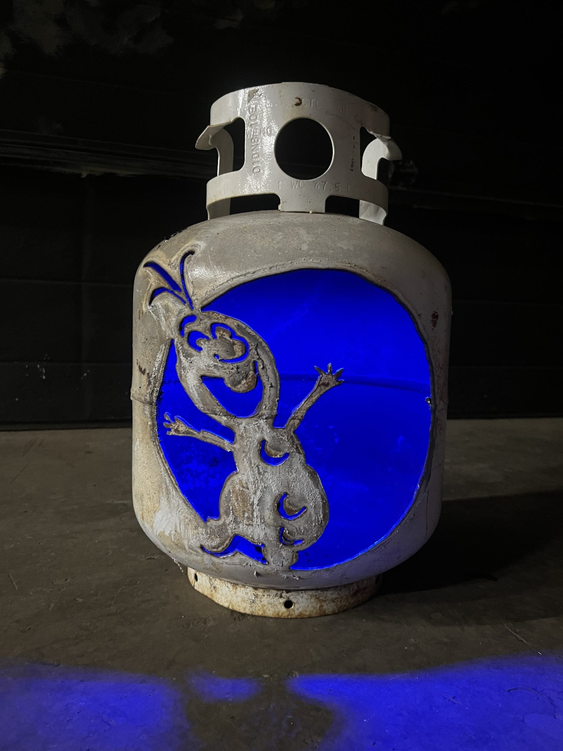20lb Upcycled Patio Lantern, Olaf from Frozen
