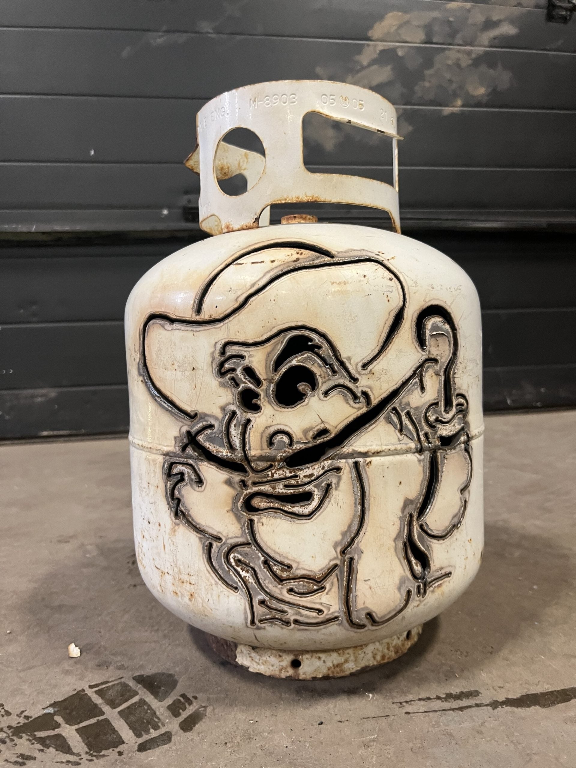 20lb Upcycled Patio Lantern, Captain Hook