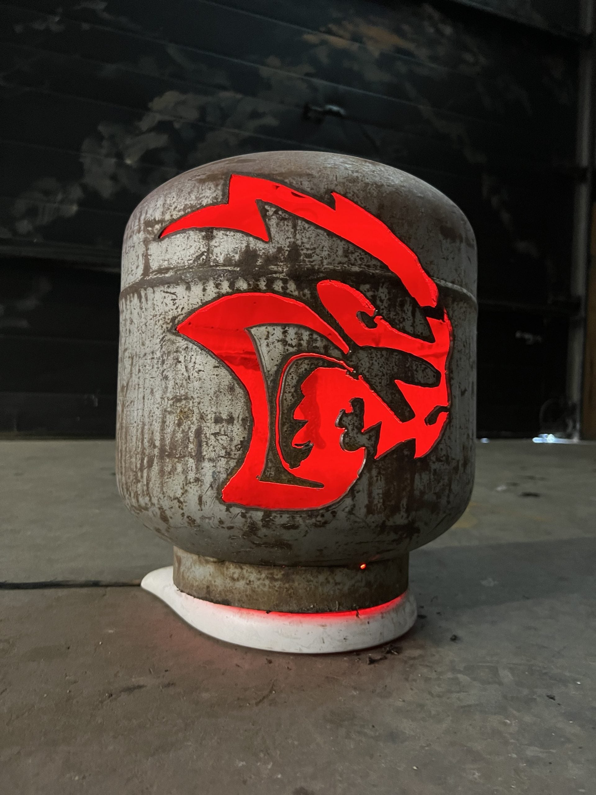 20lb Upcycled Patio Lantern, Hellcat