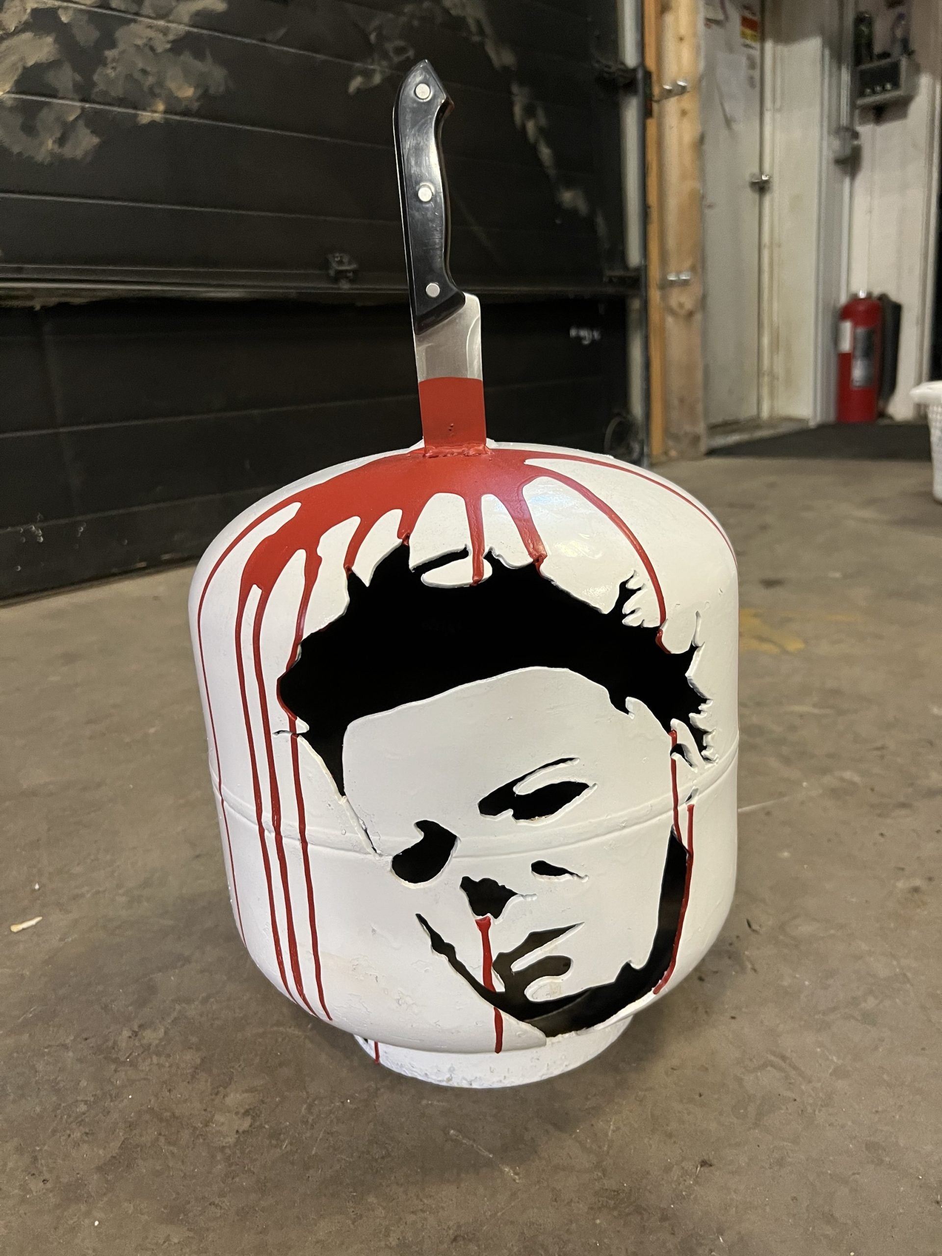 20lb Upcycled Patio Lantern, Micheal Myers