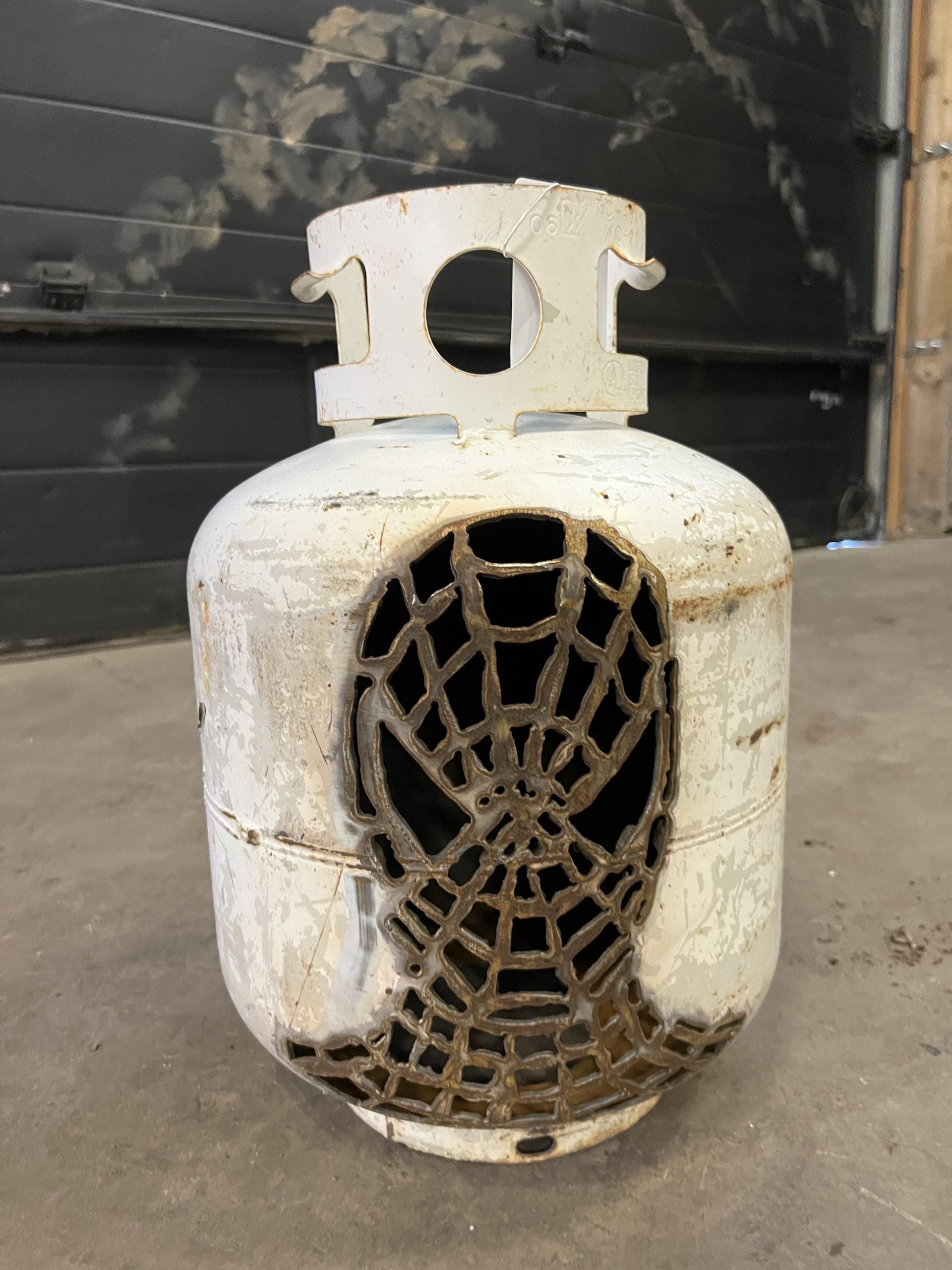 20lb Upcycled Patio Lantern, Spiderman