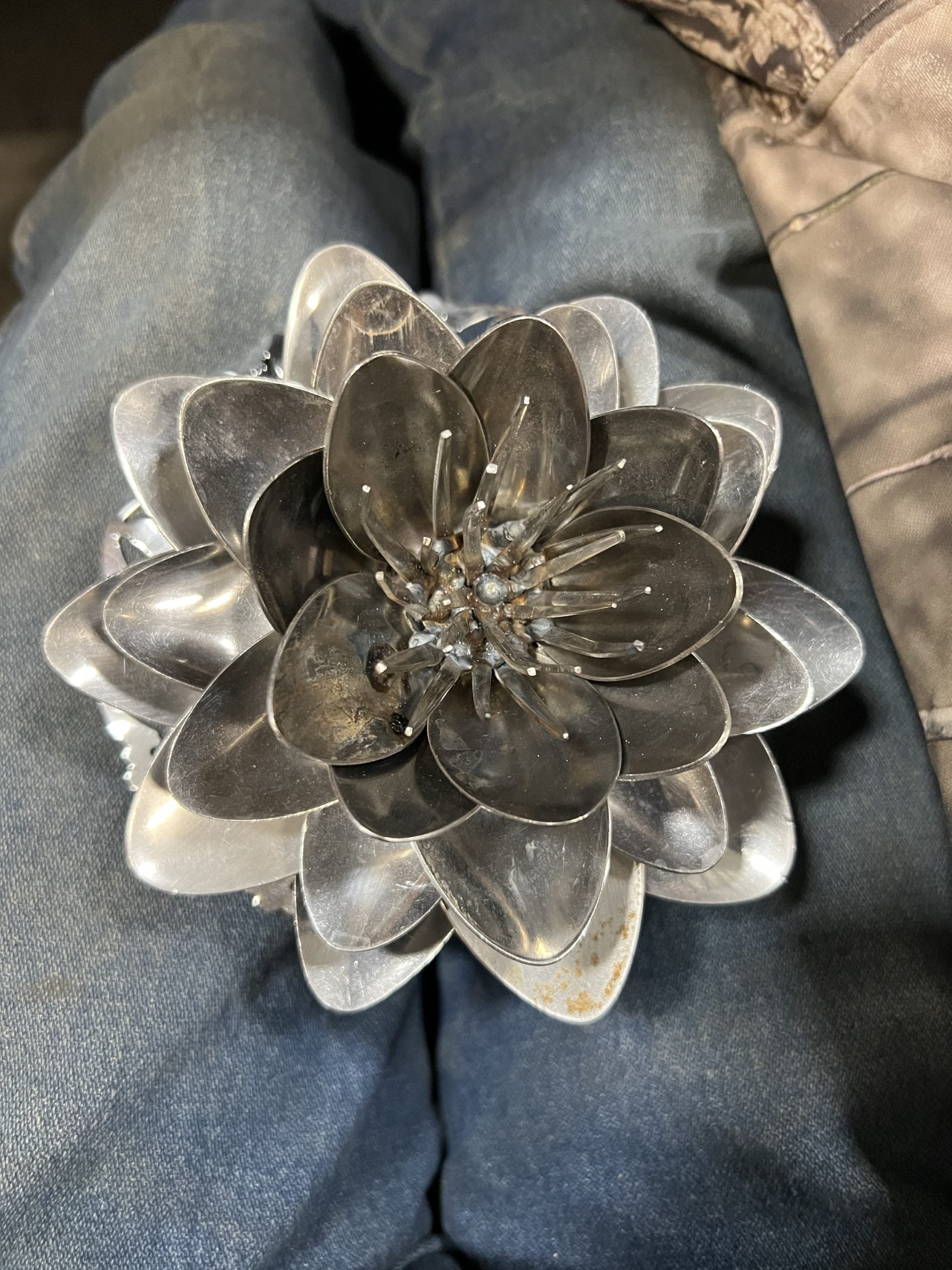 Flower, Lotus, Color or No Patina Finish