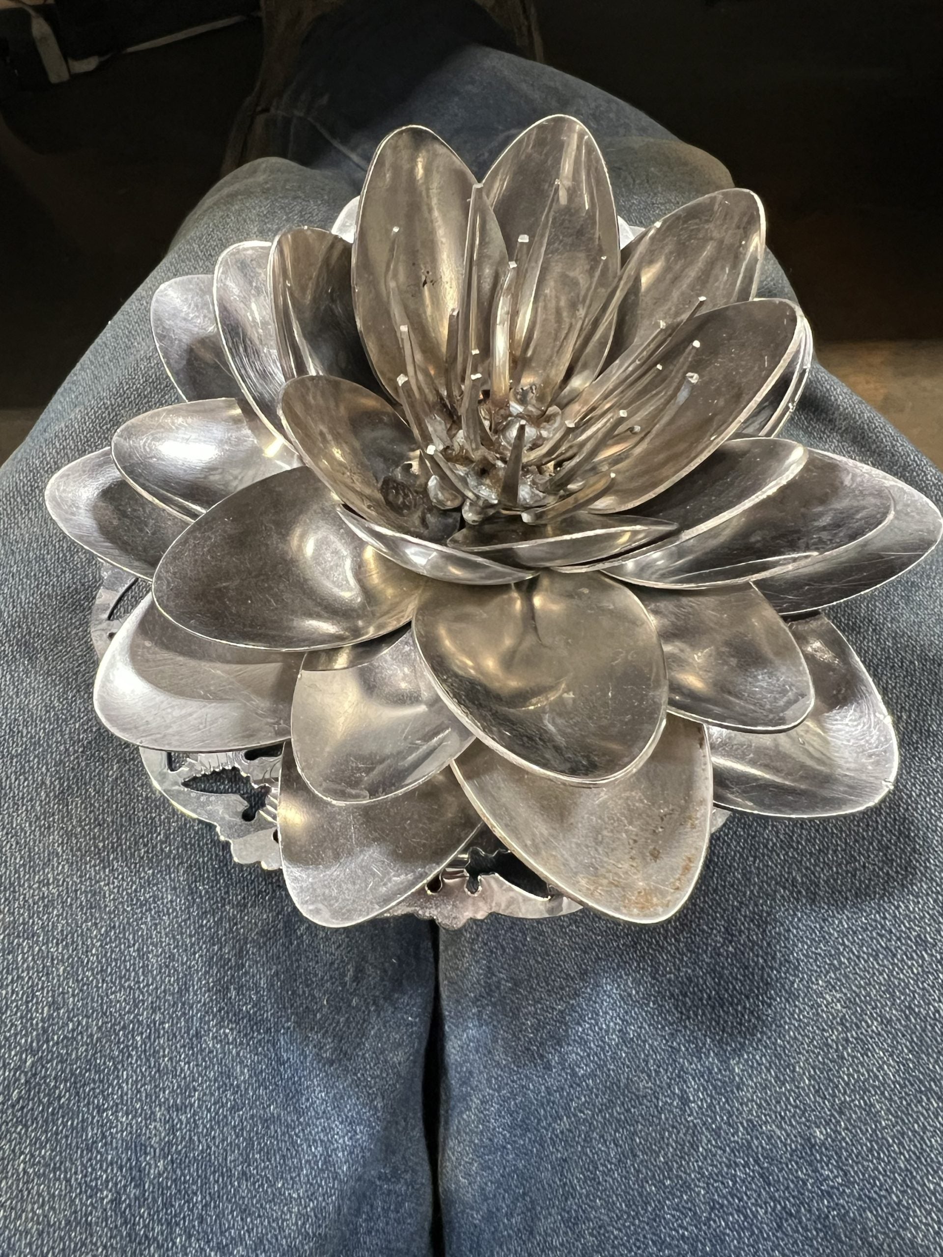 Flower, Lotus, Color or No Patina Finish