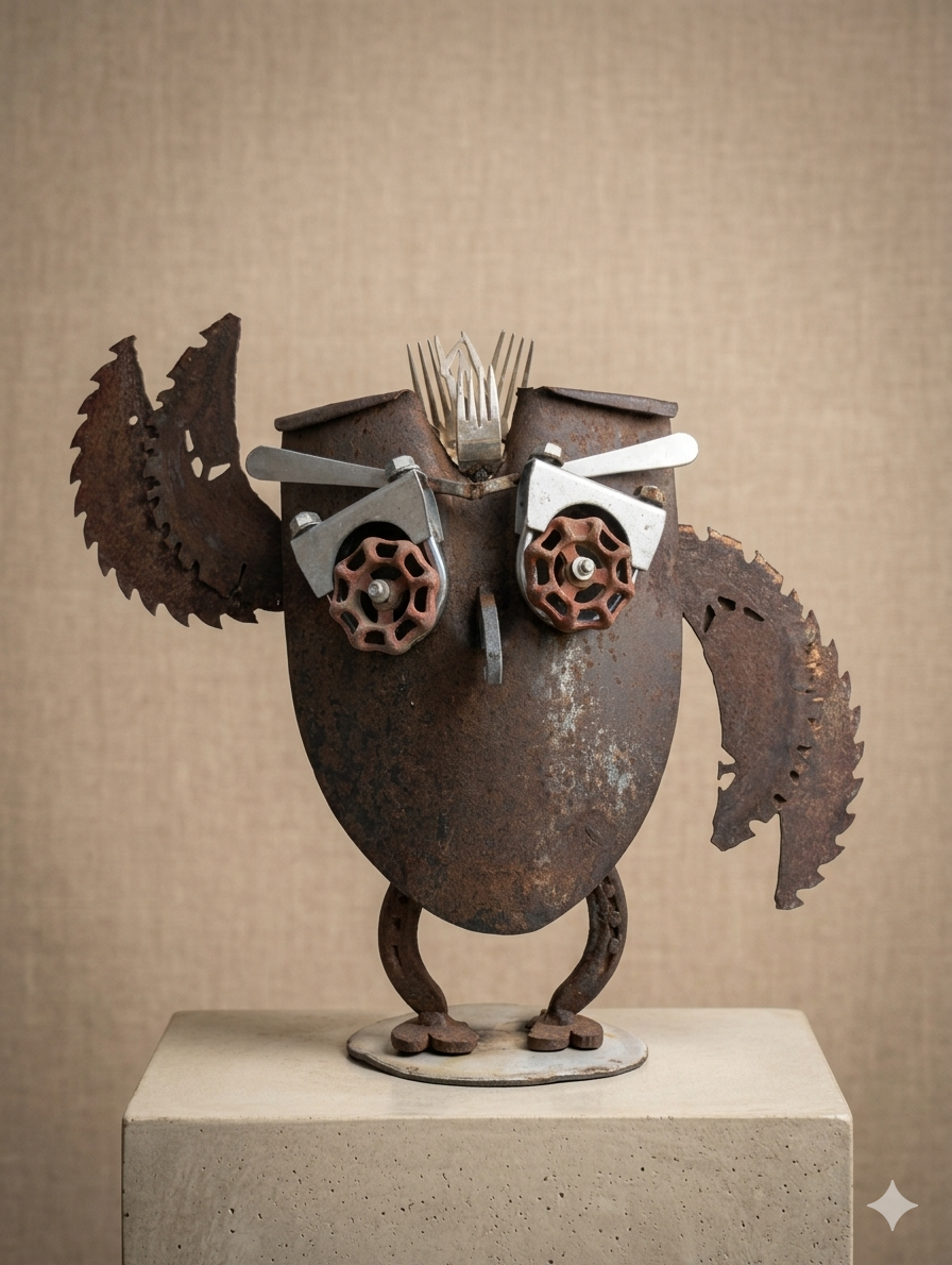 TheeUpCycled Art, Sparky Thee Owl