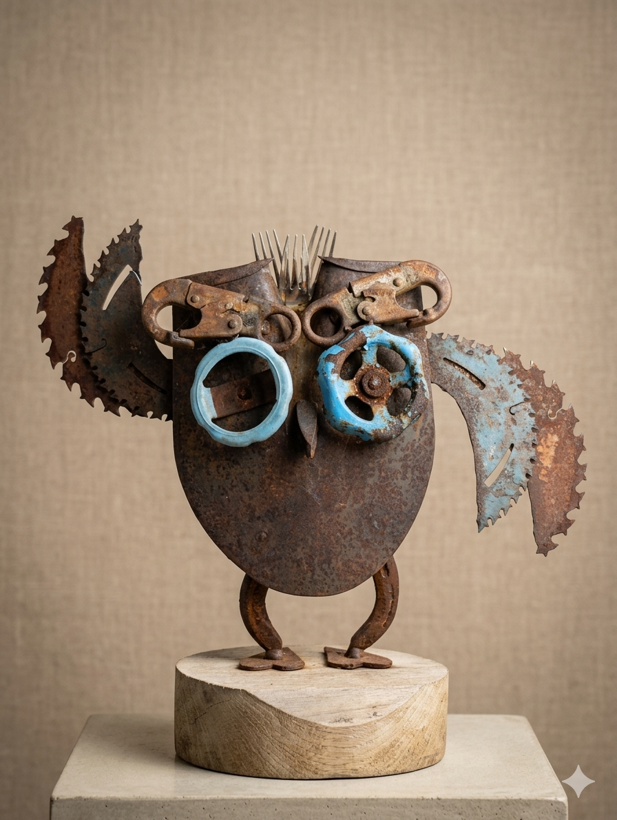 TheeUpCycled Art, Gizmo Thee Owl