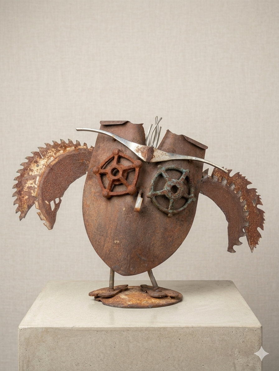 TheeUpCycled Art, Rusty Thee Owl
