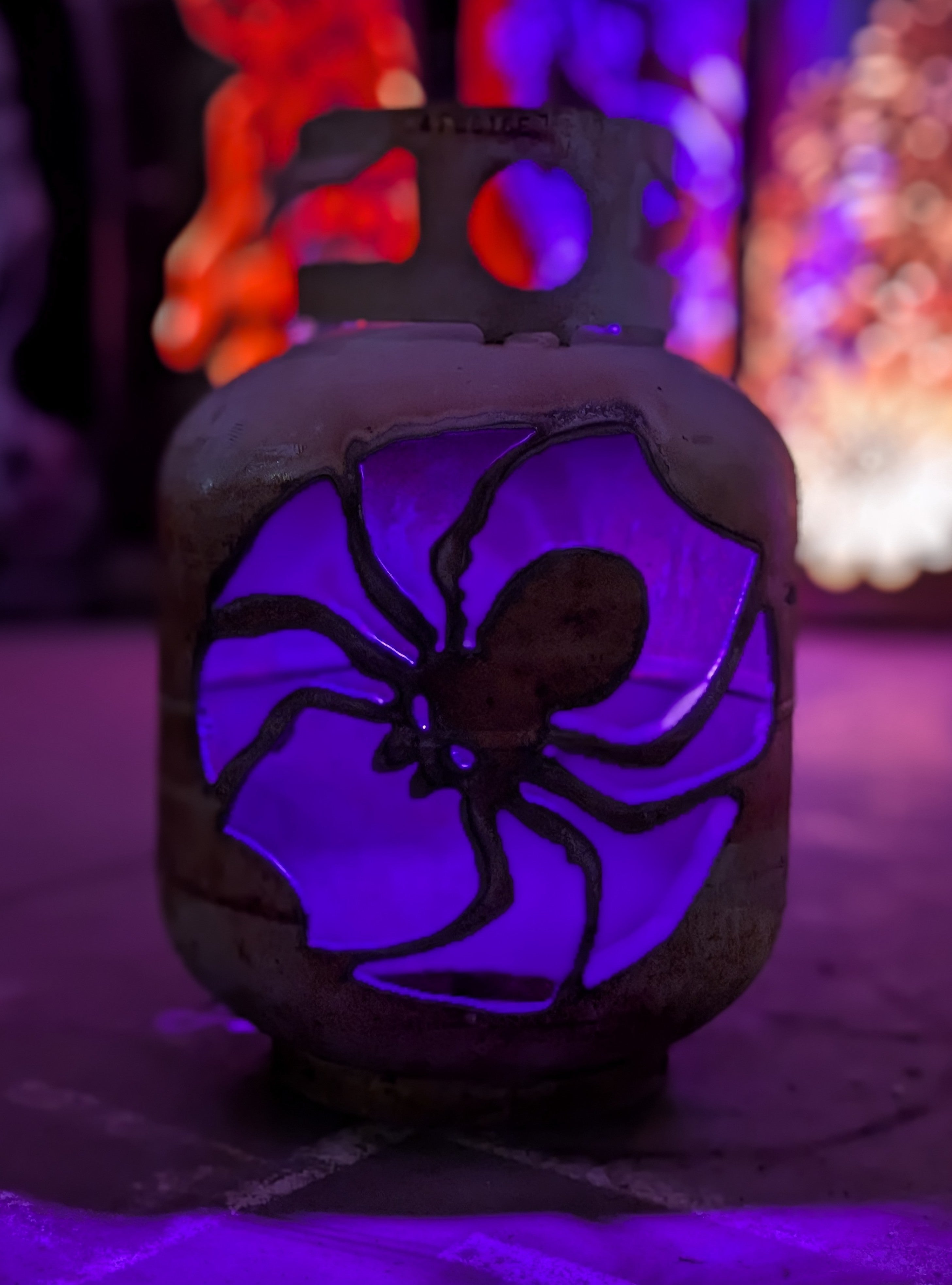 20lb Upcycled Patio Lantern, Spider