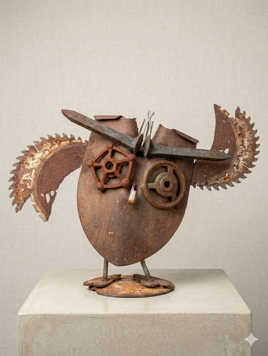 TheeUpCycled Art, HOOT Thee Owl